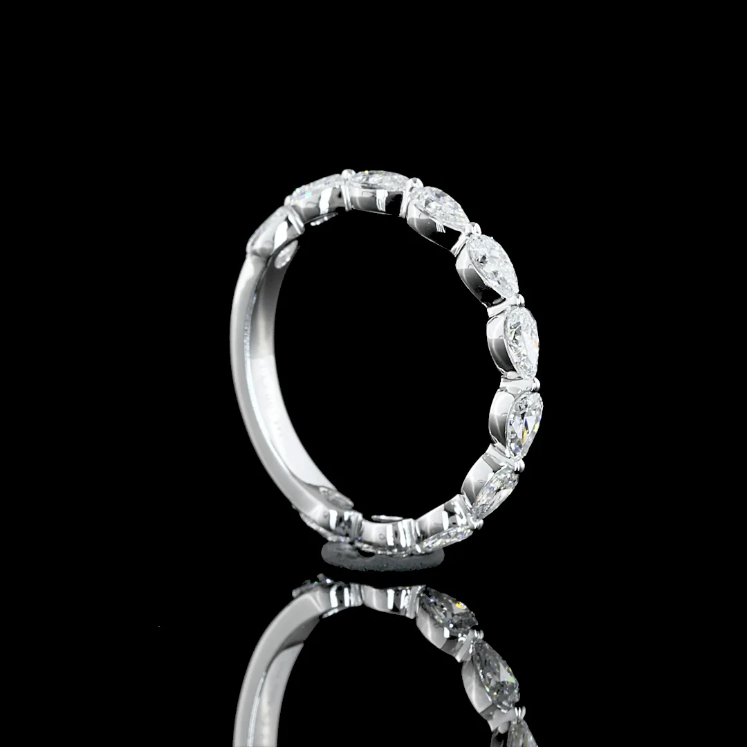 1 Carat Pear Lab Grown Diamond Eternity Ring - Image 3