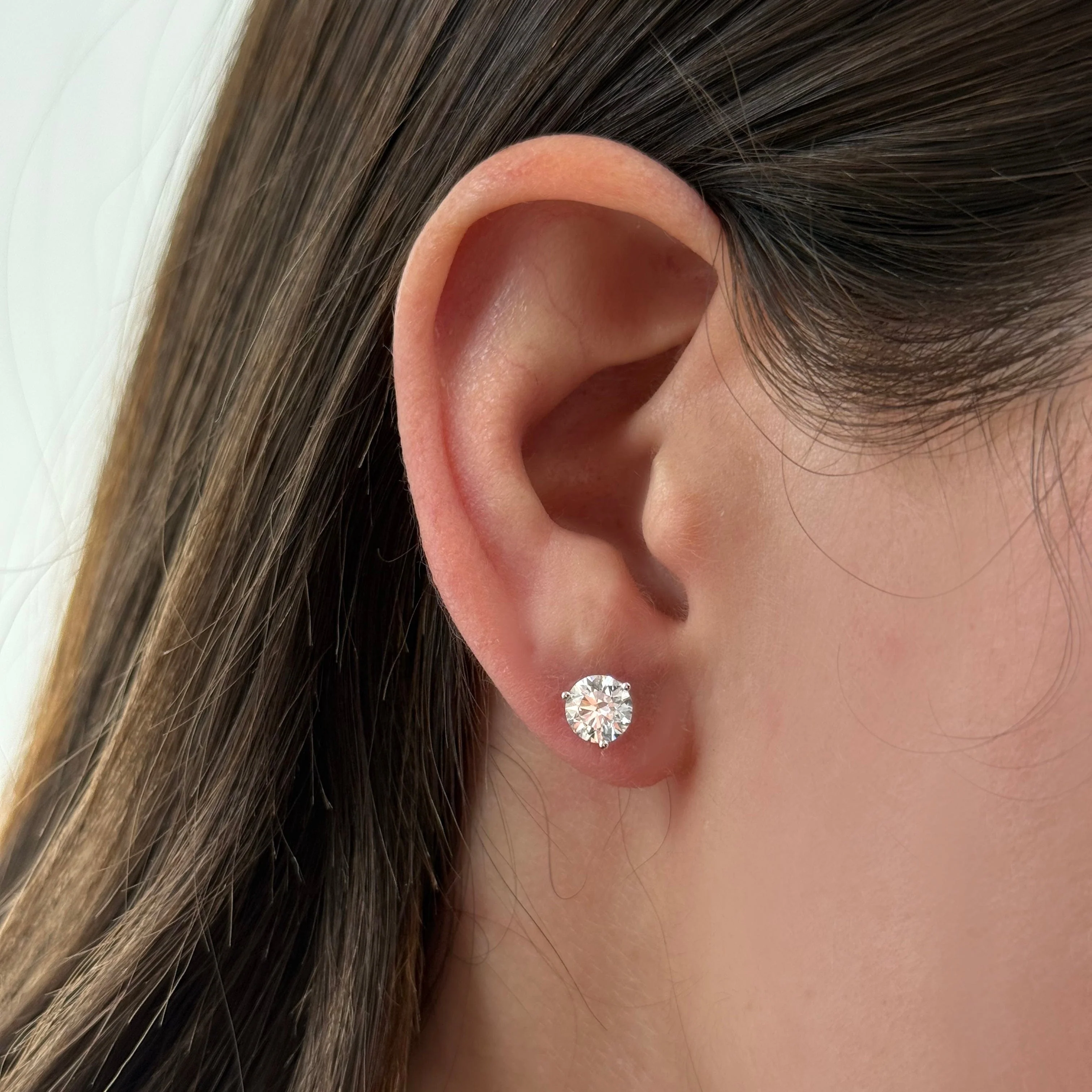 1.5 Carat Lab Grown Diamond Stud Earrings - Image 2