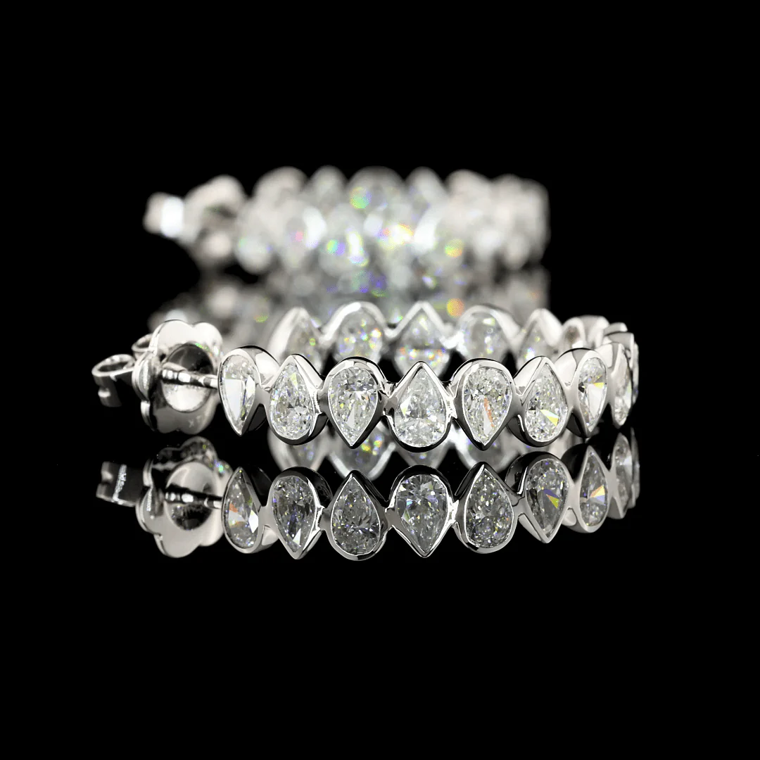 5.7 Carat Lab Grown Diamond Hoop Earrings - Image 4