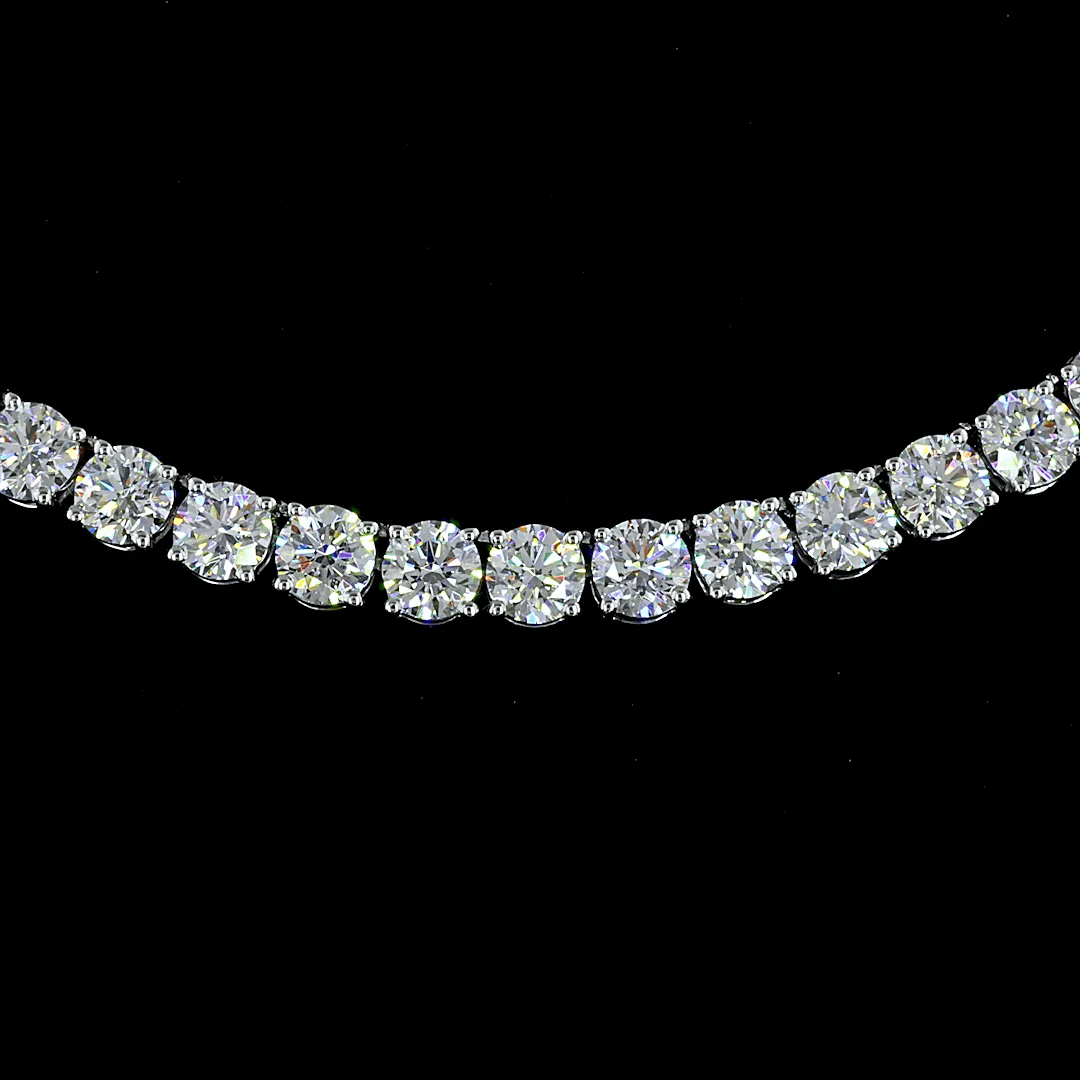 14.1 Carat Lab Grown Diamond Tennis Necklace - Image 3