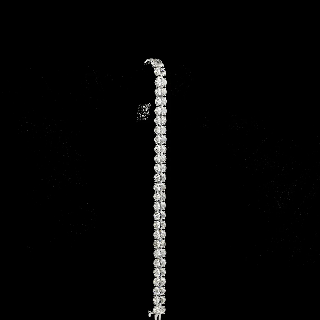 15.5 Carat Lab Grown Oval Shape Diamond Bracelet - Image 4