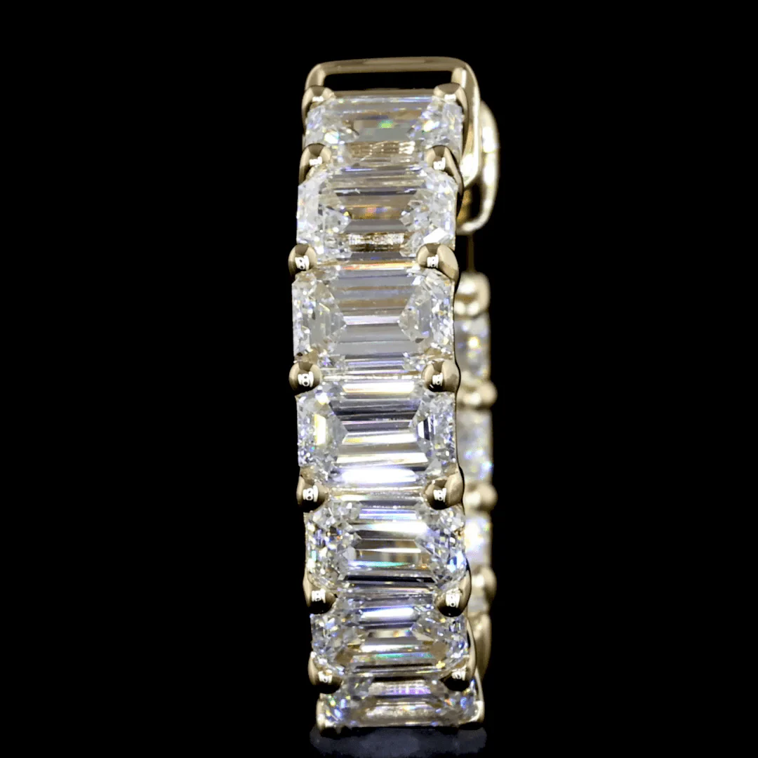 2 Carat Lab Grown Huggie Earrings in Yellow Gold - Image 3