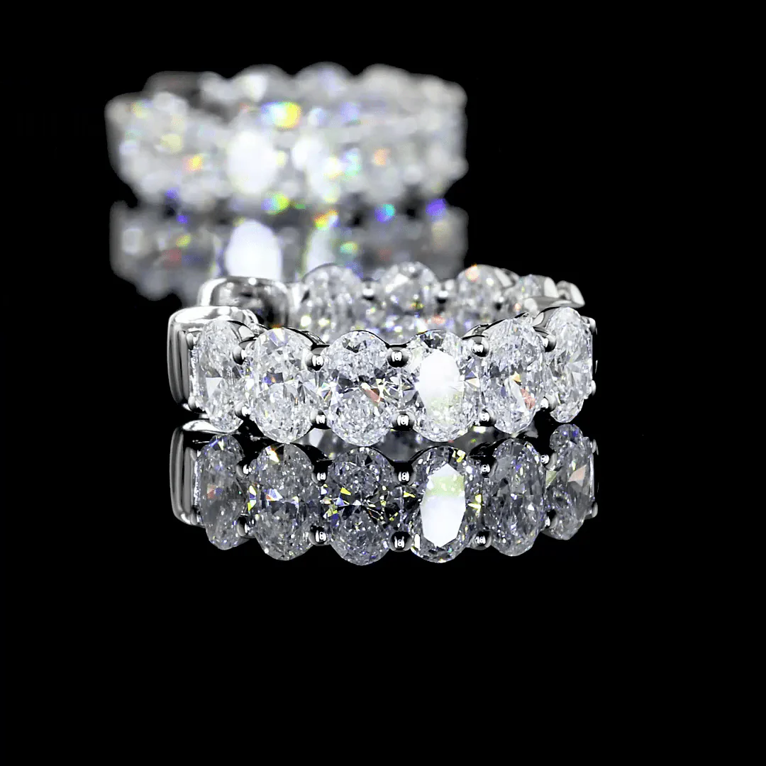 2.04 Carat Lab Grown Oval Shape Huggie Earrings - Image 3