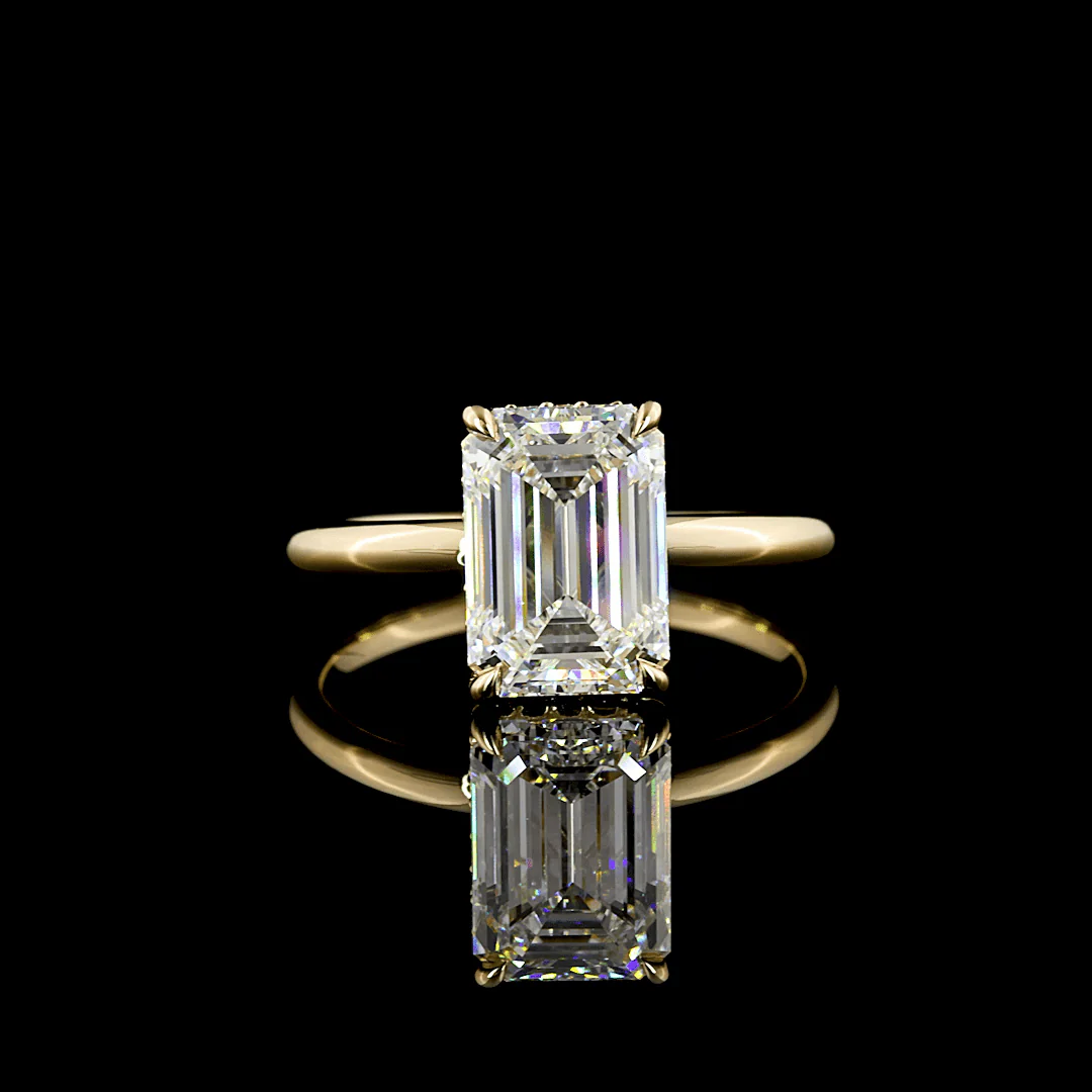 2.7 Carat Emerald Lab Grown Diamond Ring