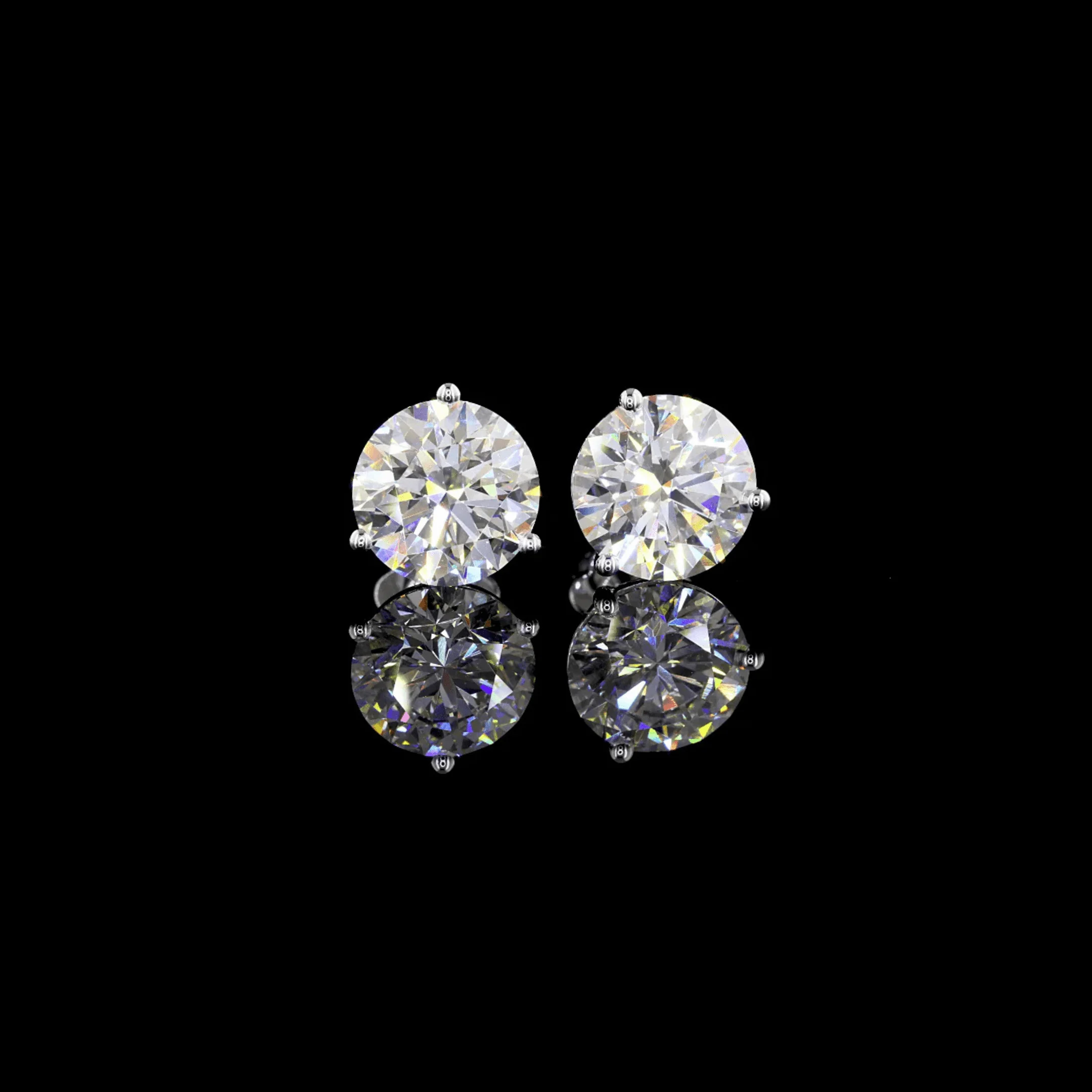 2 Carat Lab Grown Diamond Stud Earrings