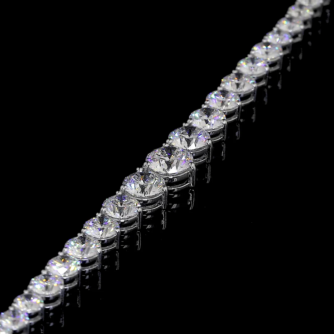 25 Carat Graduated Lab Grown Diamond Tennis Necklace - Image 3