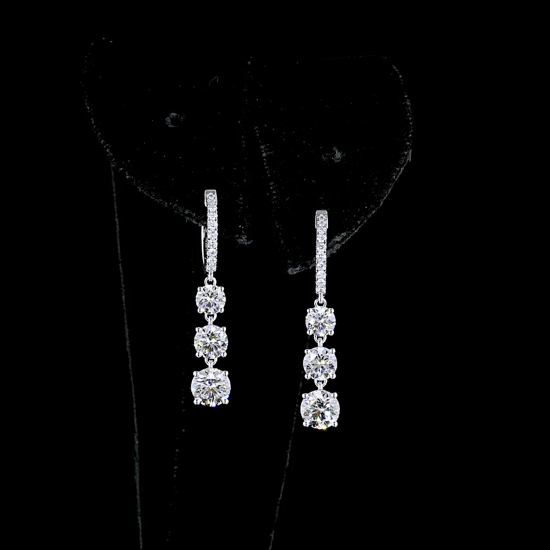3.1 Carat Lab Grown Diamond Earrings - Image 3