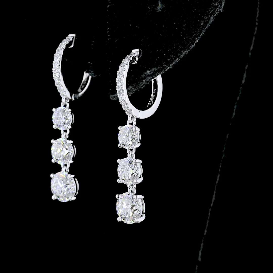 3.1 Carat Lab Grown Diamond Earrings - Image 4