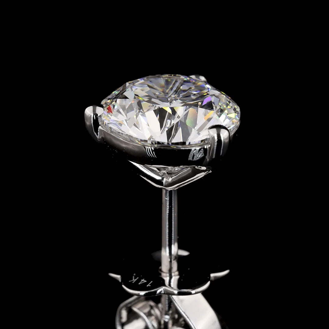 3.2 Carat Lab Grown Diamond Stud Earrings - Image 5