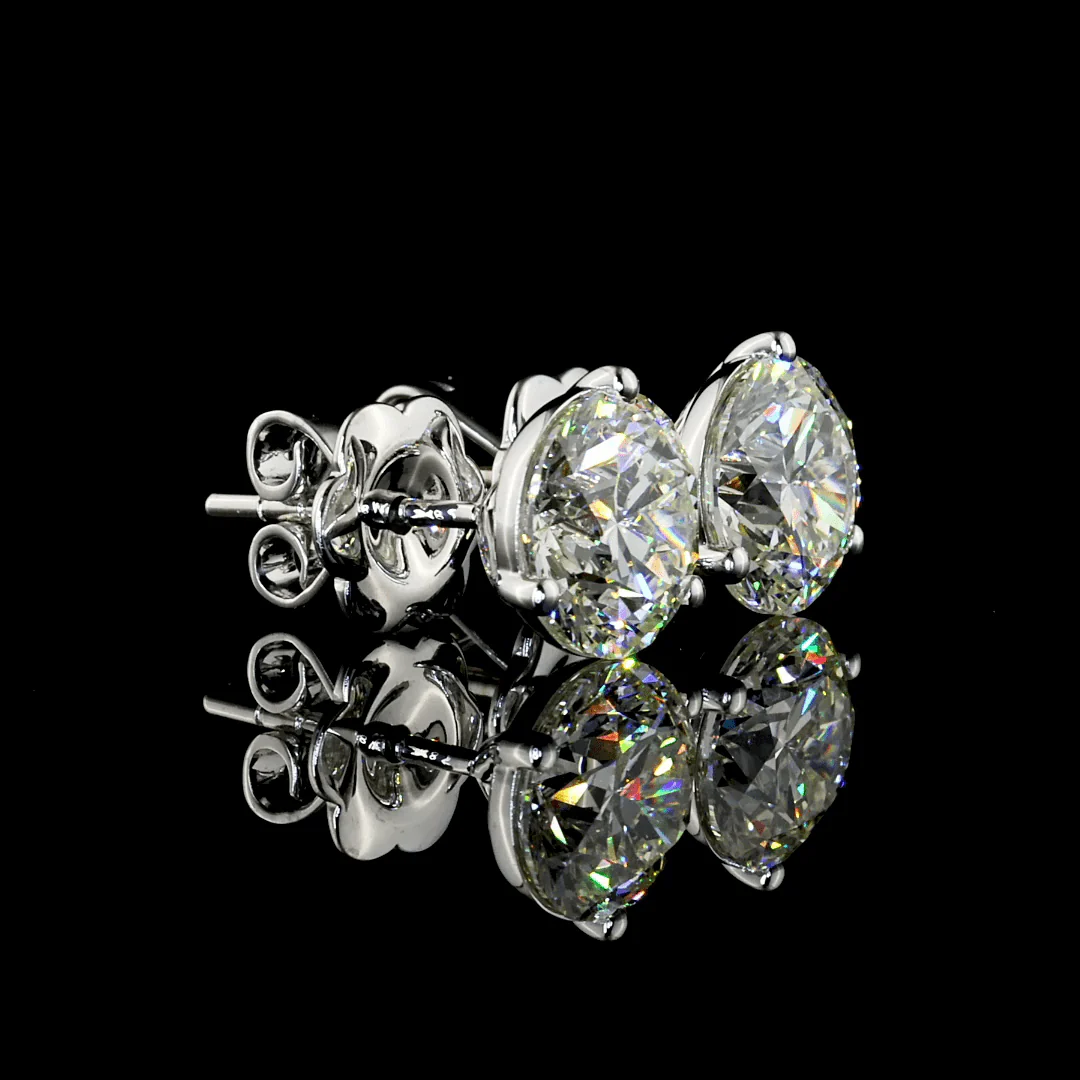 3.5 Carat Lab Grown Diamond Stud Earrings - Image 3