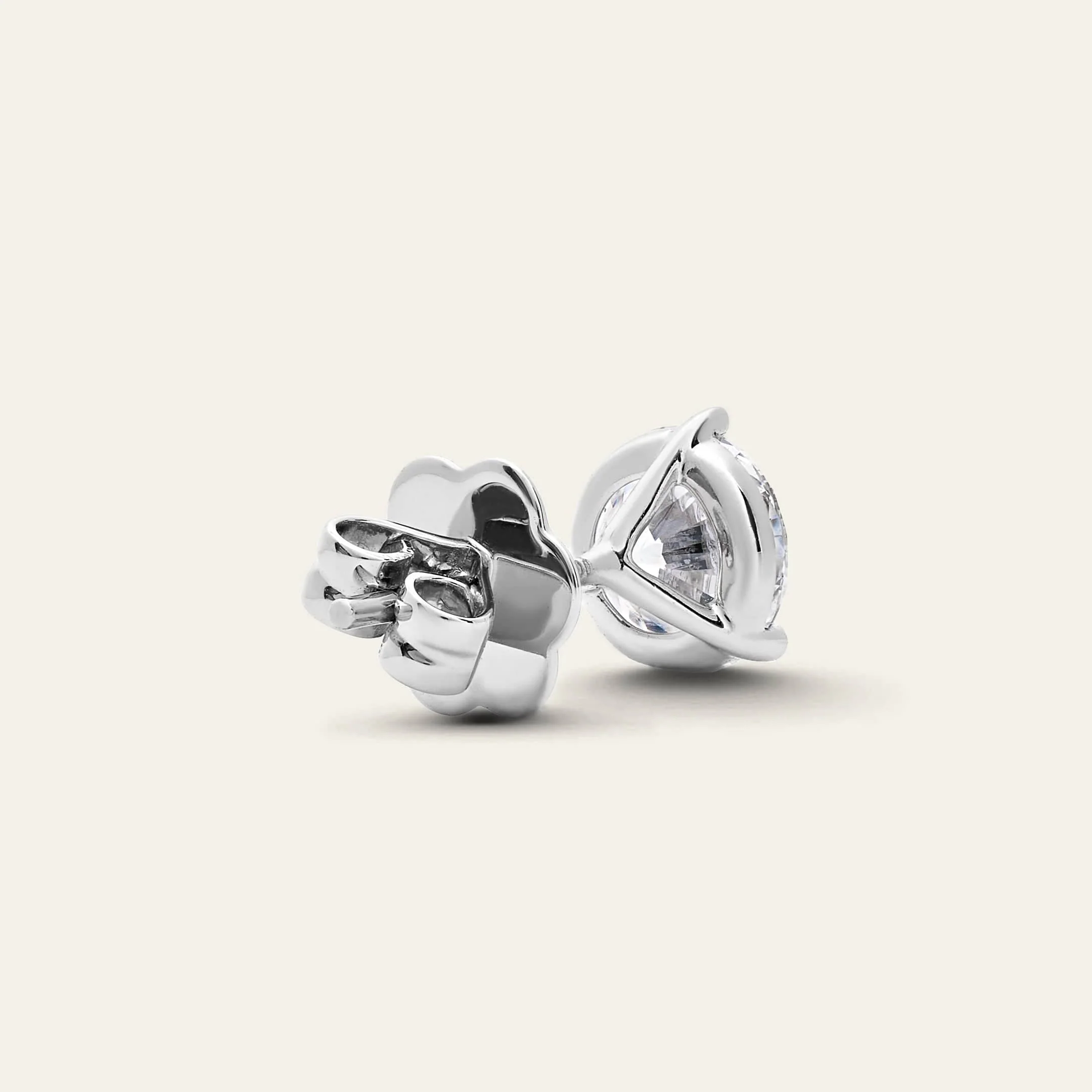 3 Carat Diamond Stud Earrings - Image 4