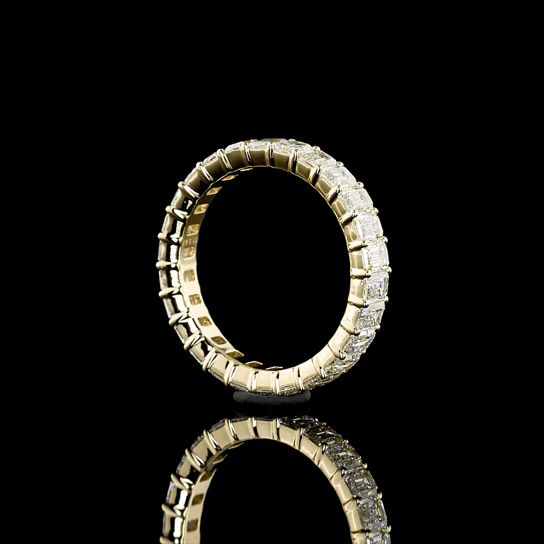 3 Carat Lab Grown Diamond Eternity Ring in Yellow Gold - Image 3
