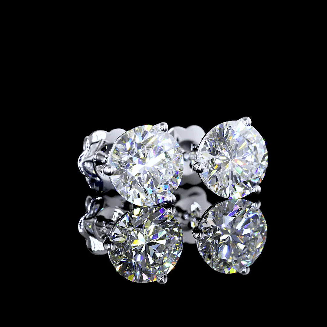 4.1 Carat Lab Grown Diamond Stud Earrings - Image 3