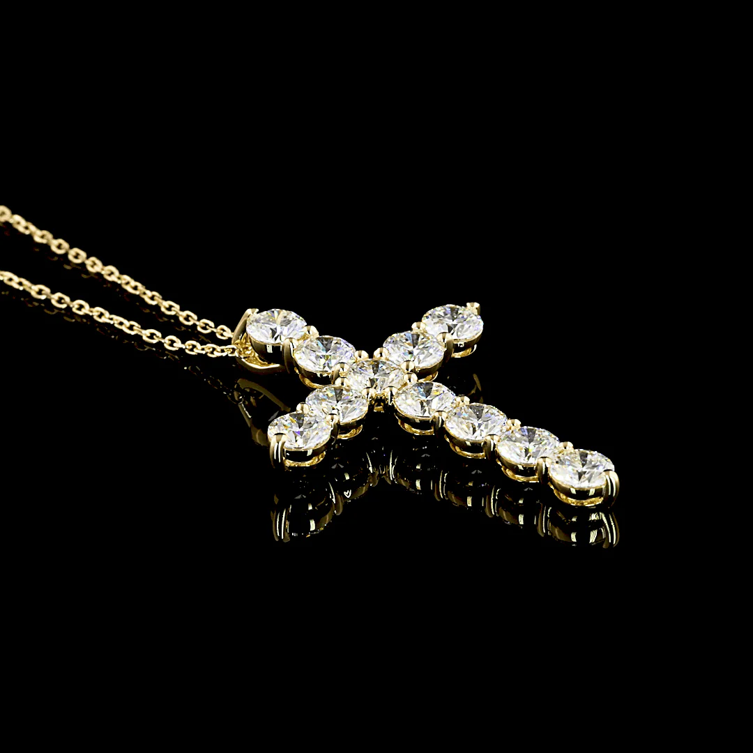 4.1 Carat Round Lab Grown Diamond Necklace - Image 3