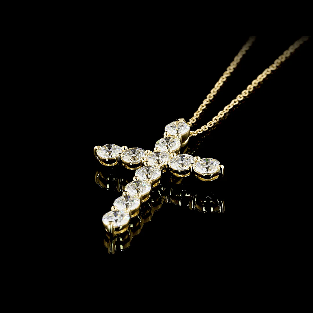 4.1 Carat Round Lab Grown Diamond Necklace - Image 4