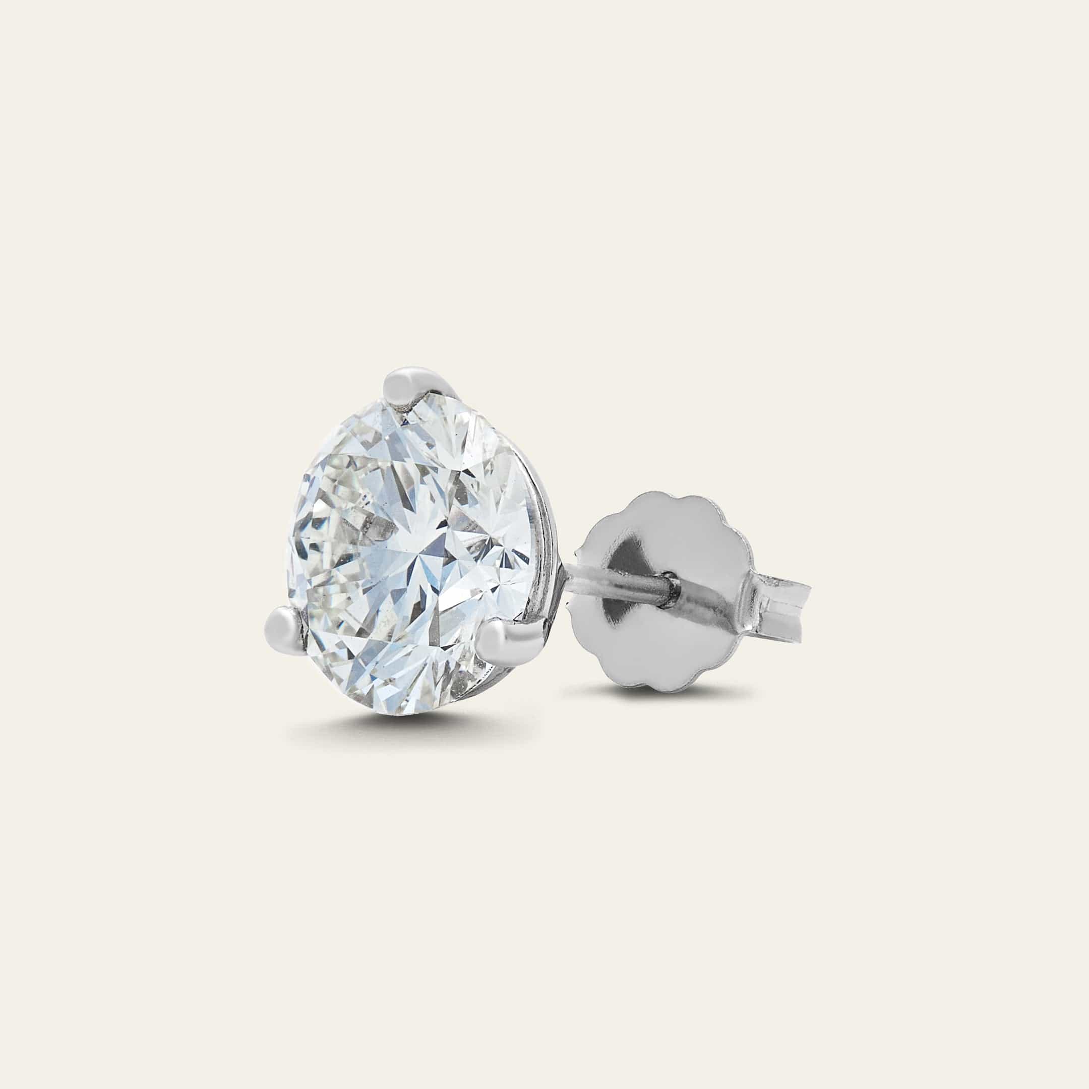 4 Carat Diamond Stud Earrings - Image 3