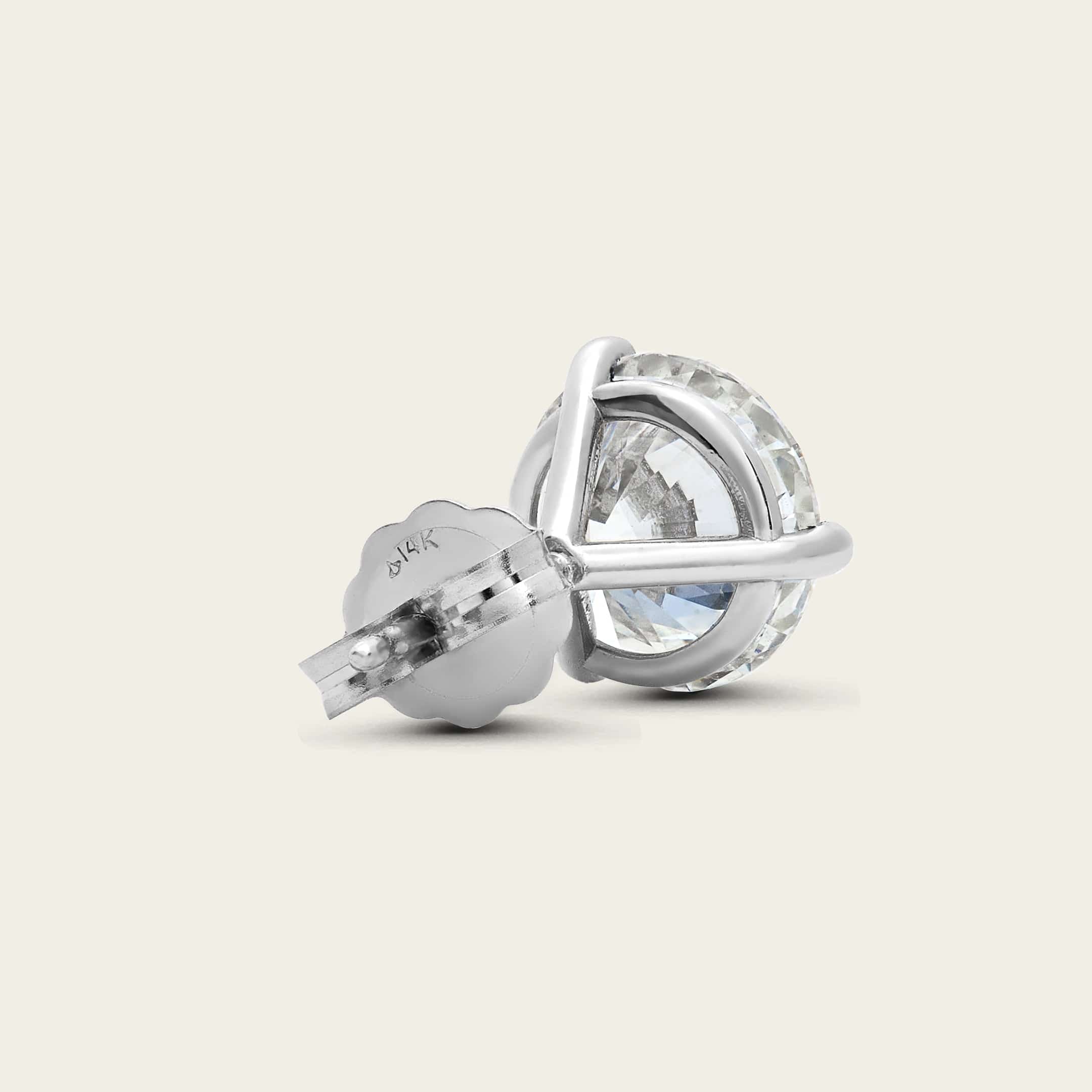 4 Carat Diamond Stud Earrings - Image 4