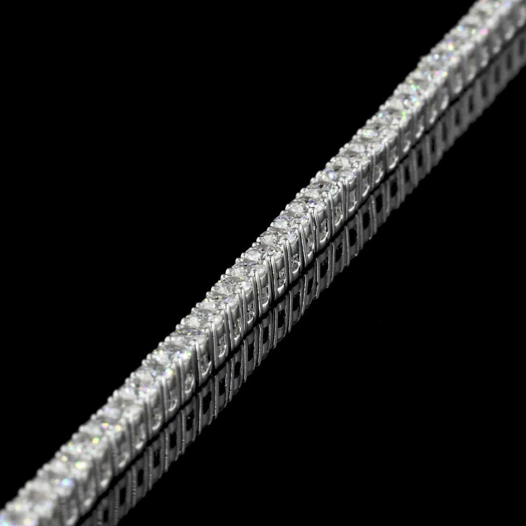 5.2 Carat Round Lab Grown Diamond Tennis Necklace - Image 3