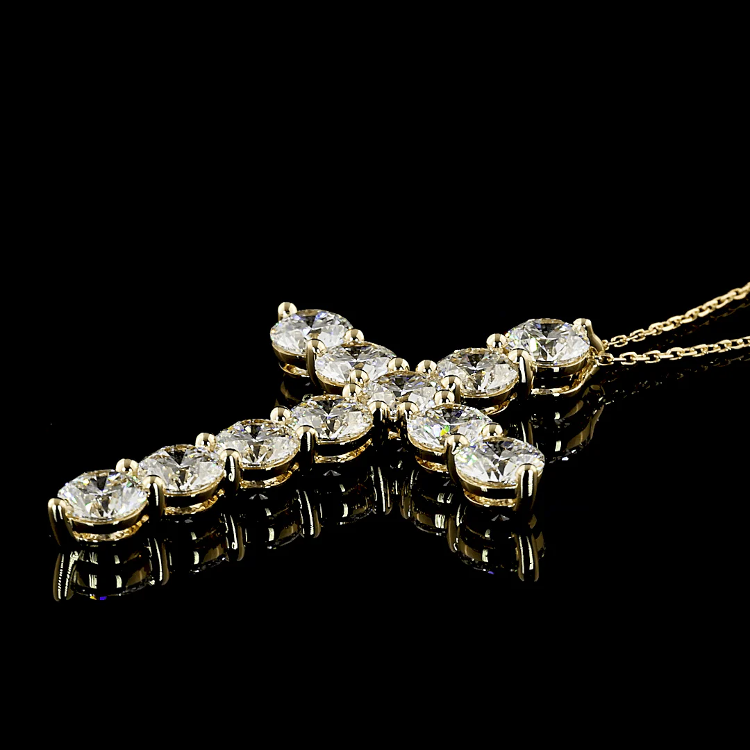 5.4 Carat Lab Grown Diamond Cross Necklace - Image 4