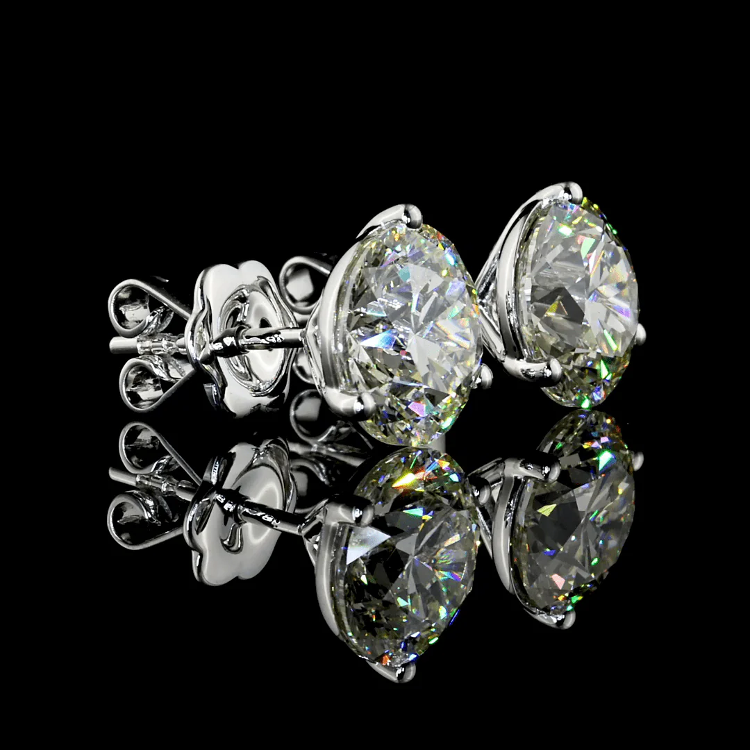 5.6 Carat Lab Grown Diamond Stud Earrings - Image 3