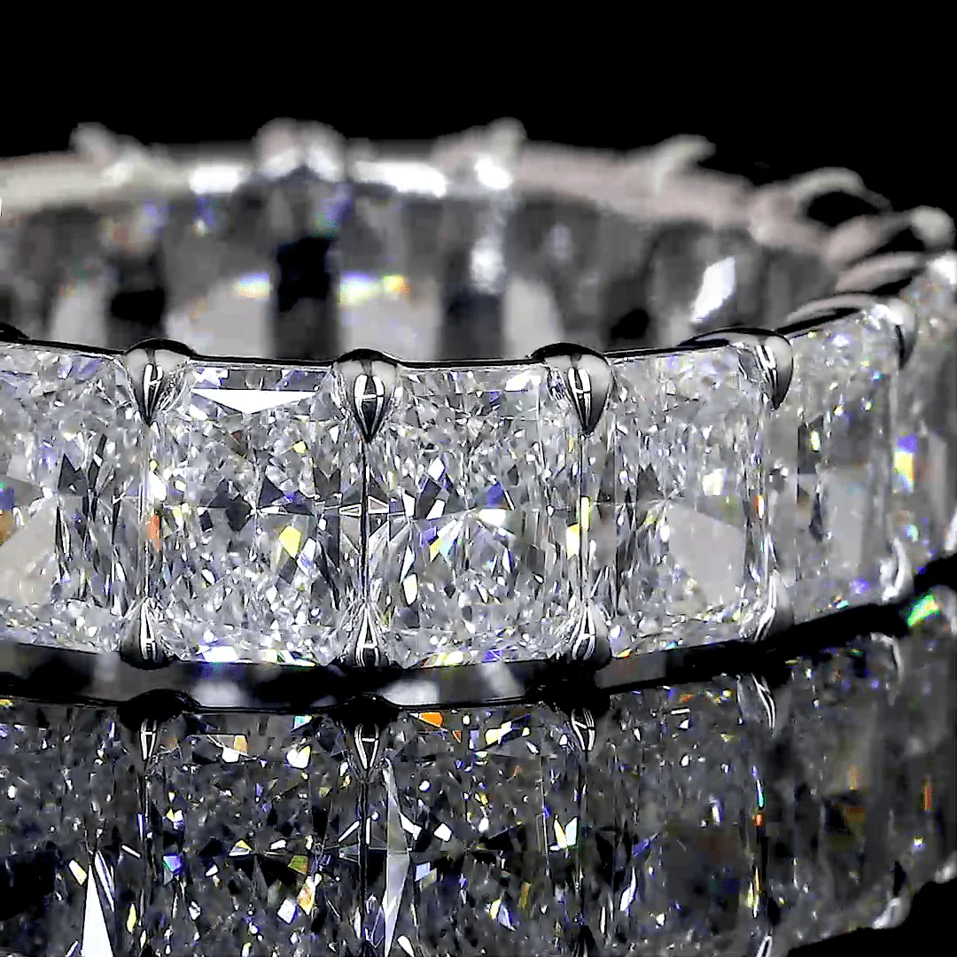 6.2 Carat Radiant Lab Grown Diamond Eternity Ring - Image 3