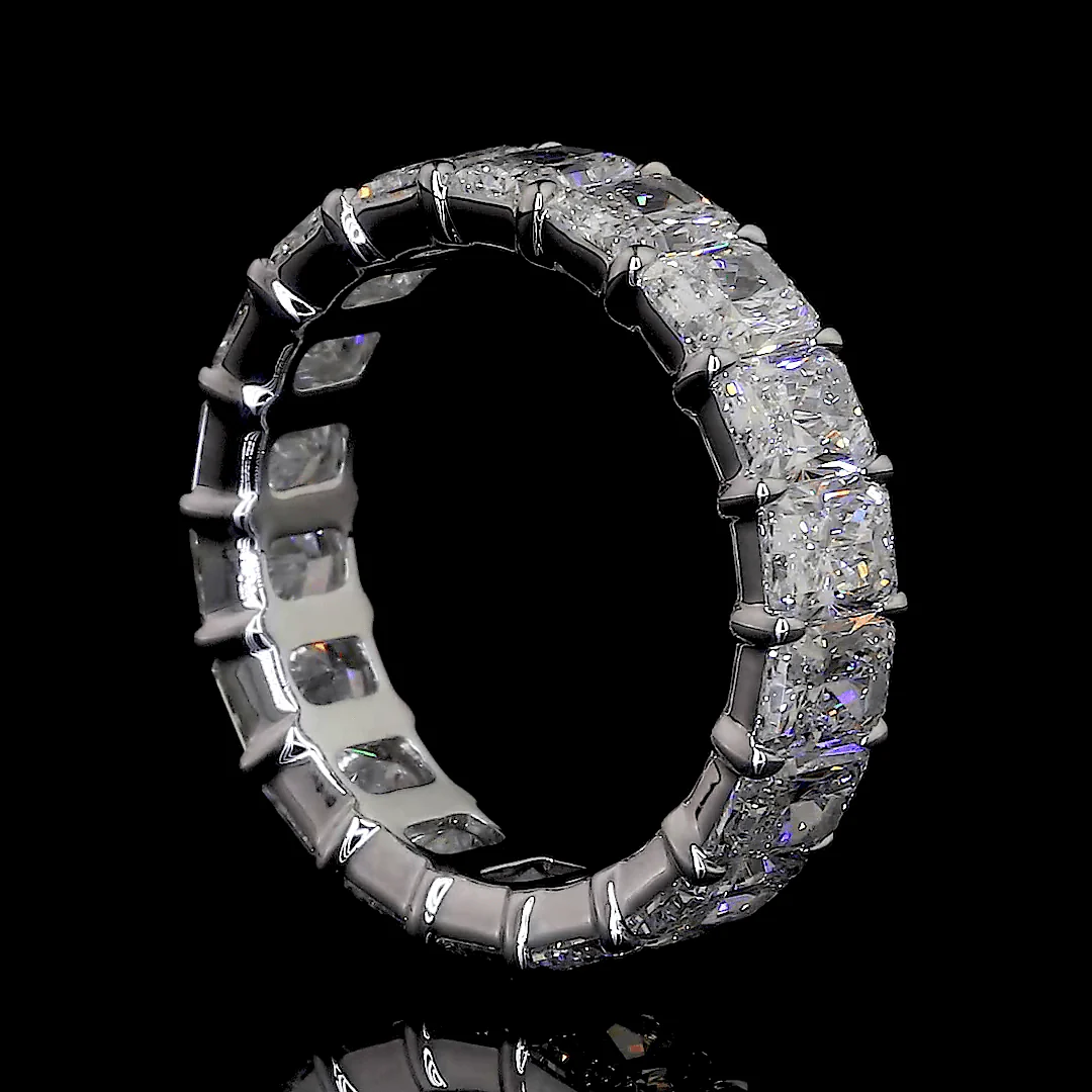 6.2 Carat Radiant Lab Grown Diamond Eternity Ring - Image 4