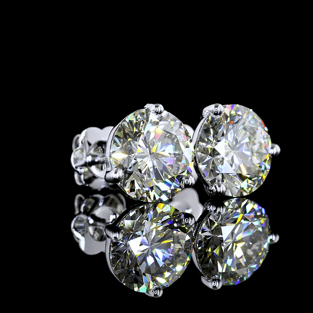 6.2 Carat Lab Grown Diamond Stud Earrings - Image 2
