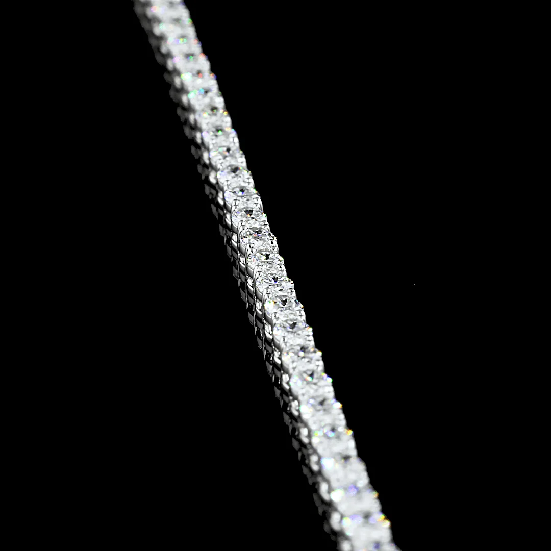 9.2 Carat Oval Lab Grown Diamond Tennis Necklace - Image 3