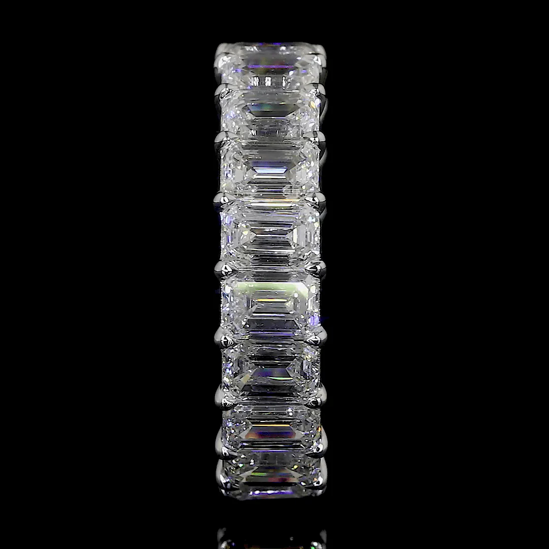 9.2 Carat Emerald Lab Grown Diamond Eternity Ring - Image 3