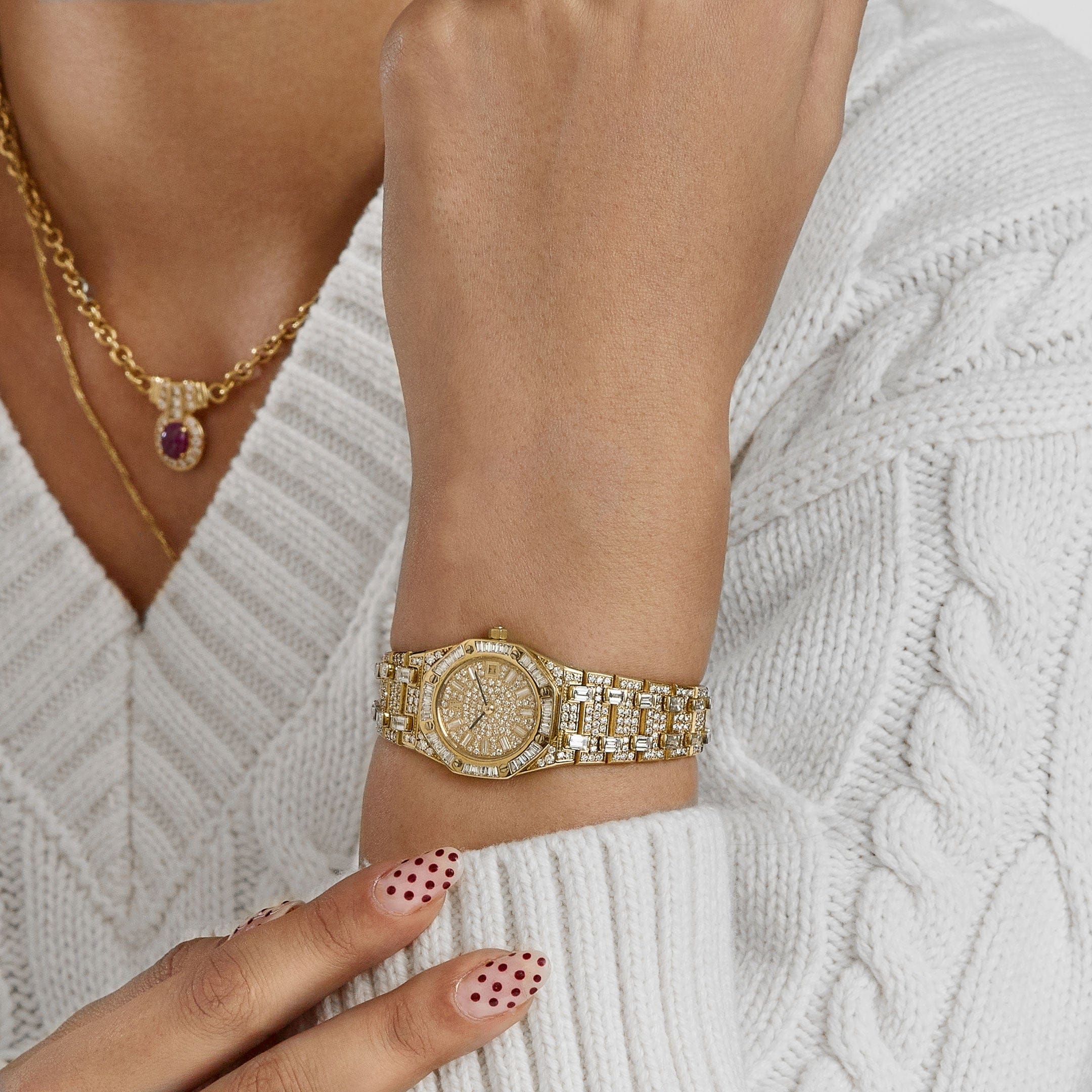 Audemars Piguet Royal Oak 56343 'Ladies' Yellow Gold Diamonds Quartz - Image 3