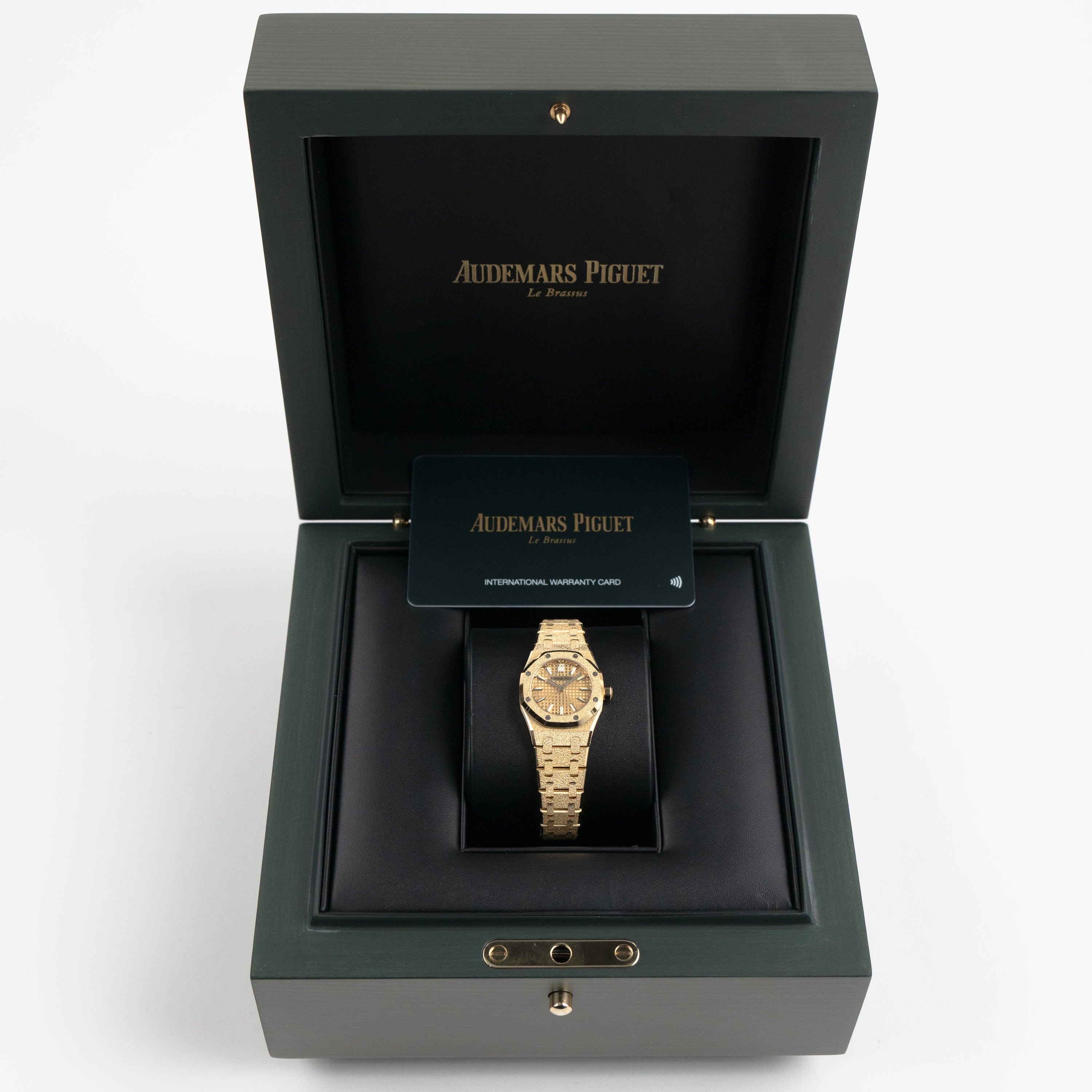 Audemars Piguet Royal Oak 67630BA.GG.1312BA.01 'Mini' Frosted Yellow Gold Quartz (2026) - Image 12