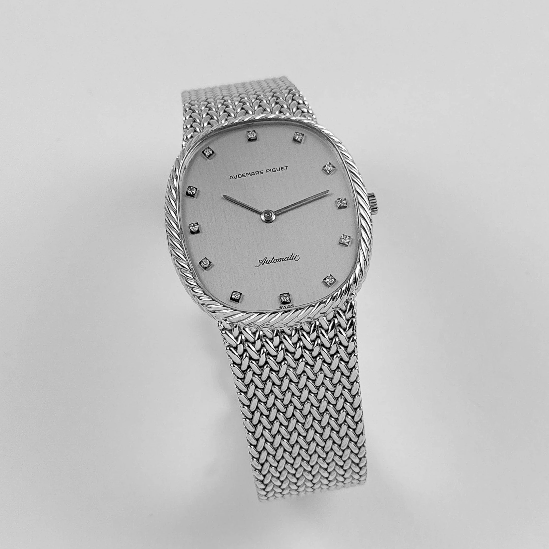 Audemars Piguet Jumbo Ellipse White Gold Silver Diamond Dial Automatic - Image 6