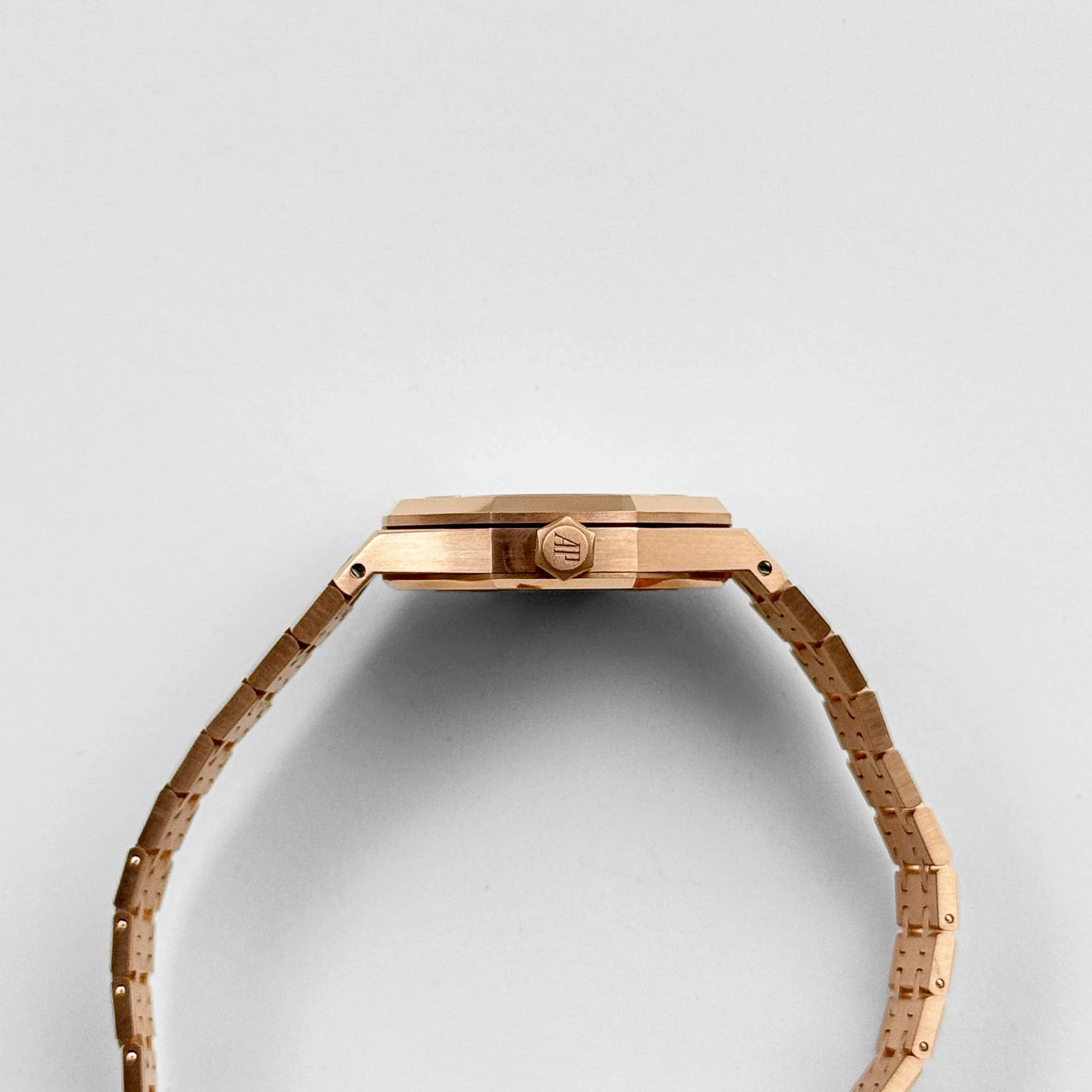 Audemars Piguet Royal Oak 15451OR.ZZ.1256OR.01.A 'Ladies' Rose Gold White Dial Diamond Bezel - Image 6