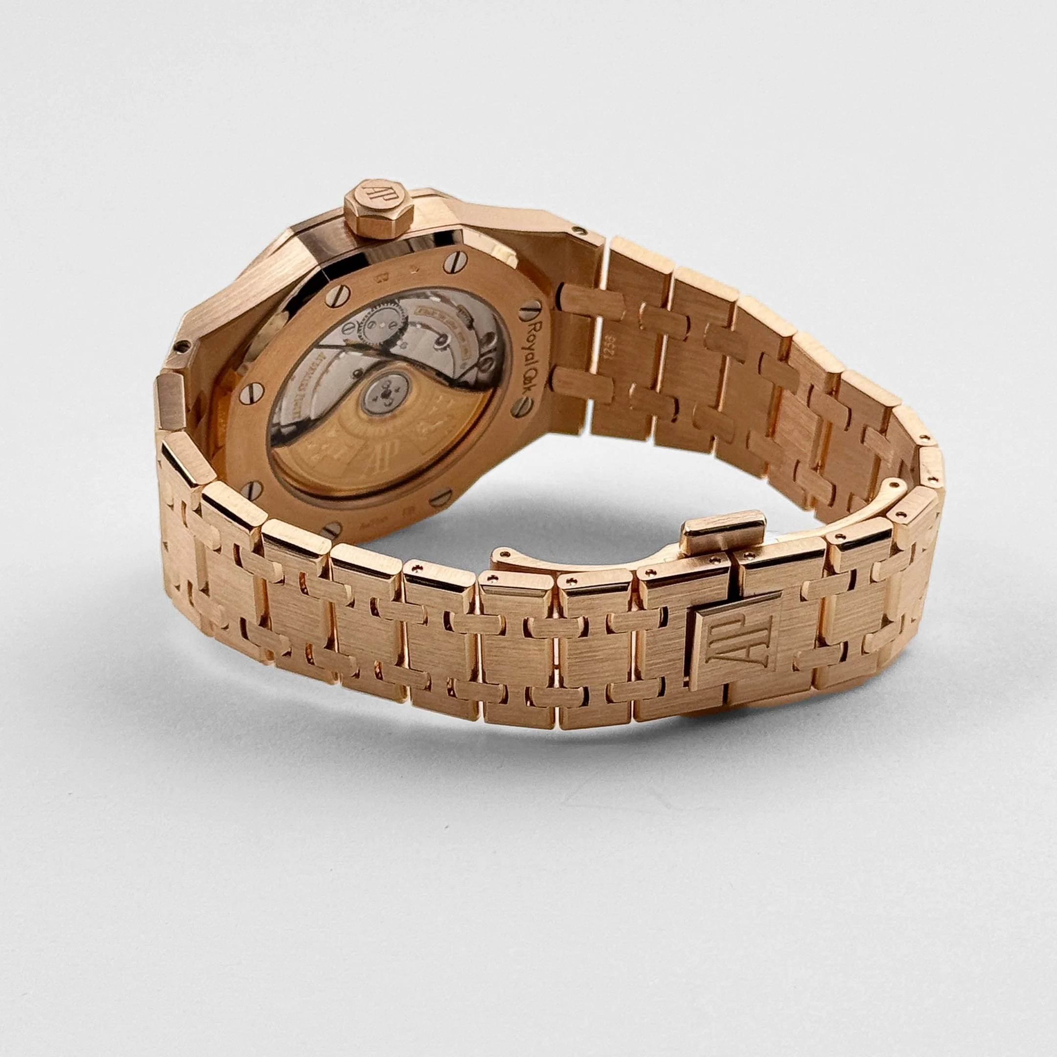 Audemars Piguet Royal Oak 15451OR.ZZ.1256OR.01.A 'Ladies' Rose Gold White Dial Diamond Bezel - Image 7