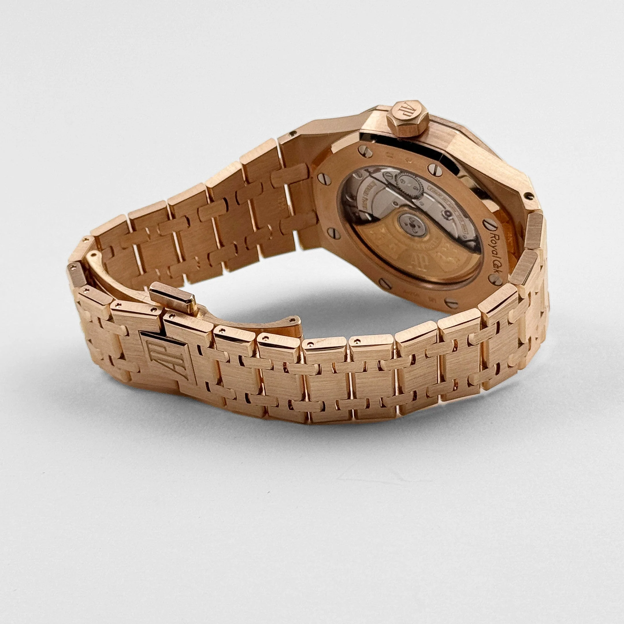 Audemars Piguet Royal Oak 15451OR.ZZ.1256OR.01.A 'Ladies' Rose Gold White Dial Diamond Bezel - Image 8