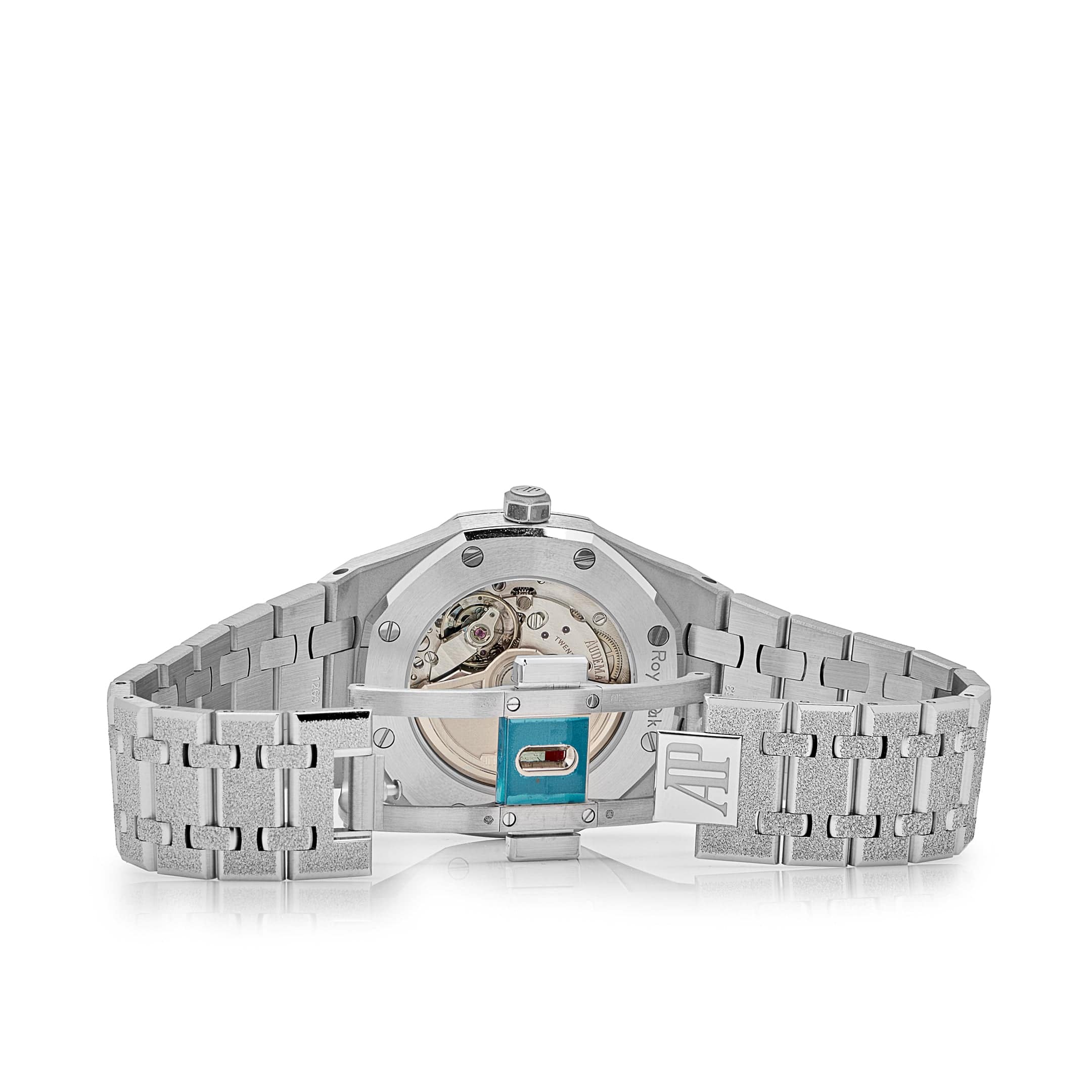 Audemars Piguet Royal Oak 77353BC.GG.1263BC.01 'Ladies' Selfwinding Frosted White Gold Light Blue Dial - Image 5