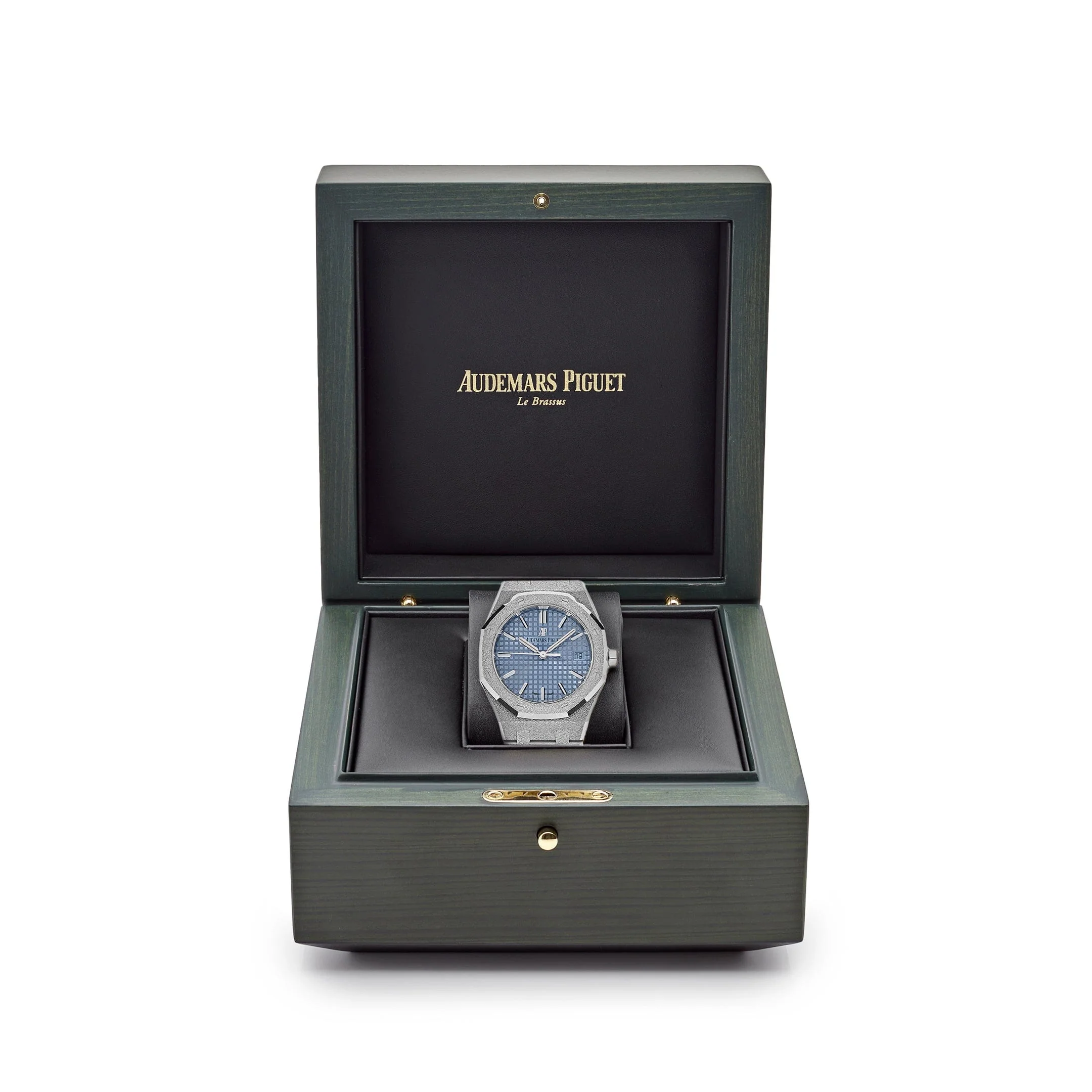 Audemars Piguet Royal Oak 77353BC.GG.1263BC.01 'Ladies' Selfwinding Frosted White Gold Light Blue Dial - Image 6