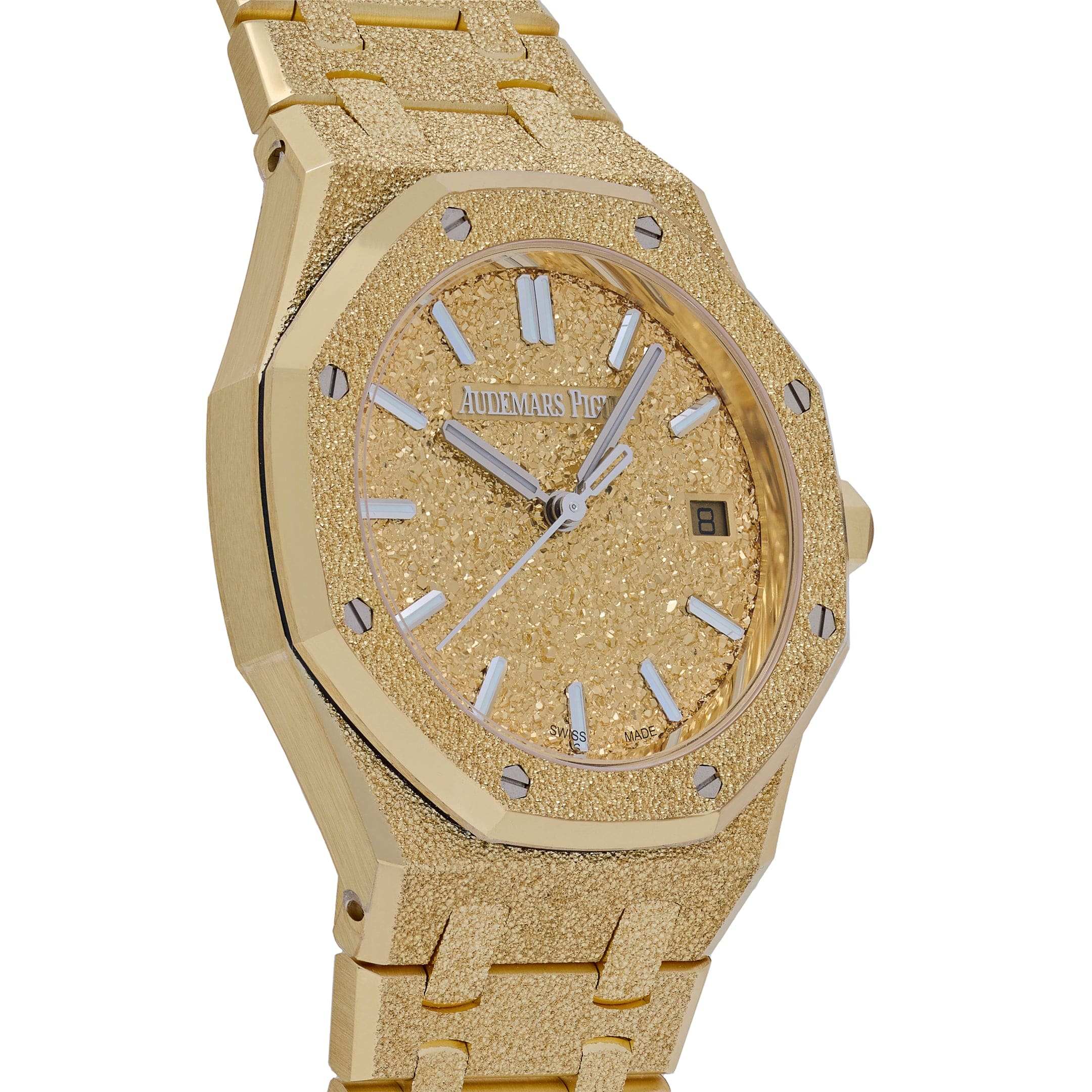 Audemars Piguet Royal Oak 77450BA.GG.1361BA.01 Frosted Yellow Gold Crystal Sand Dial - Image 5