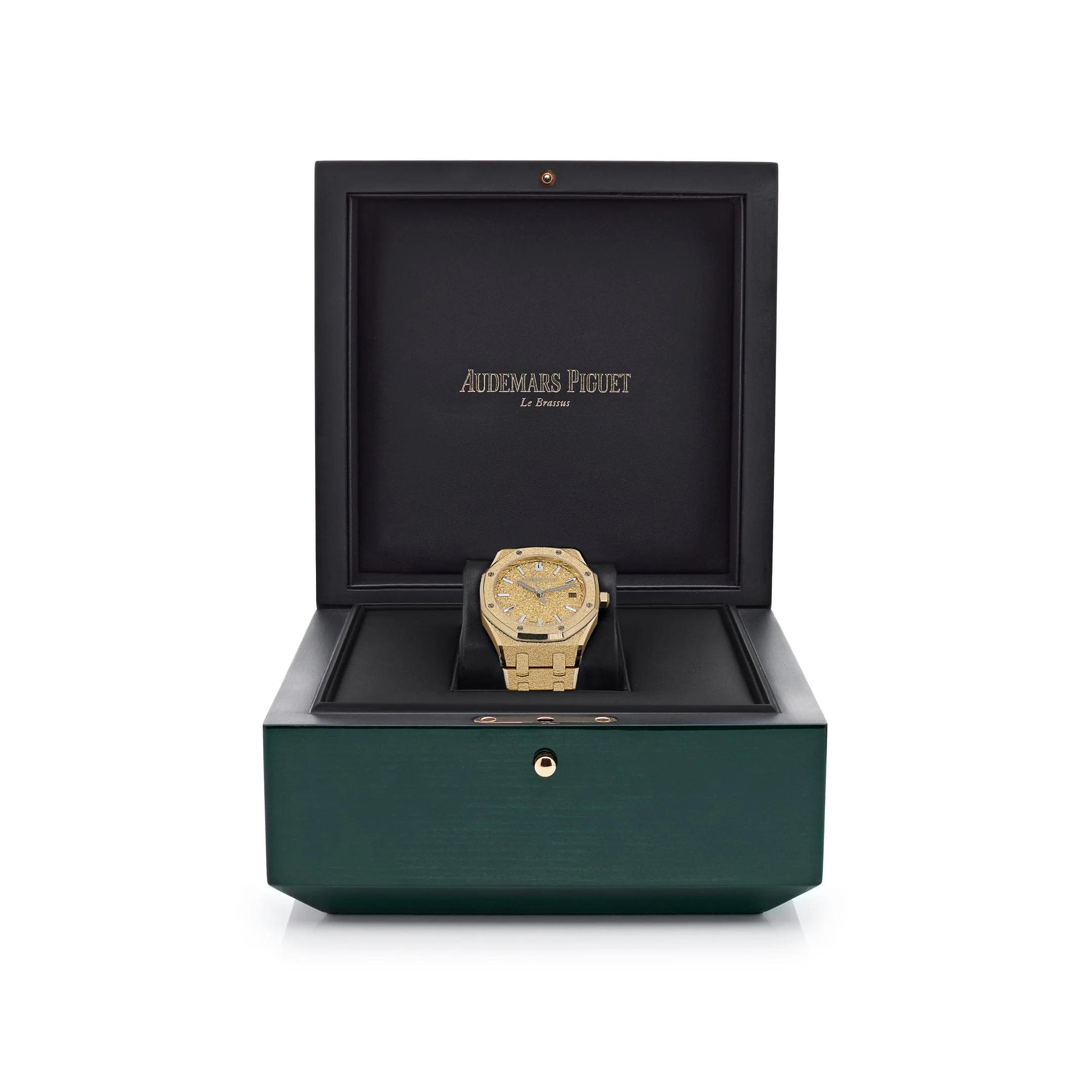 Audemars Piguet Royal Oak 77450BA.GG.1361BA.01 Frosted Yellow Gold Crystal Sand Dial - Image 7