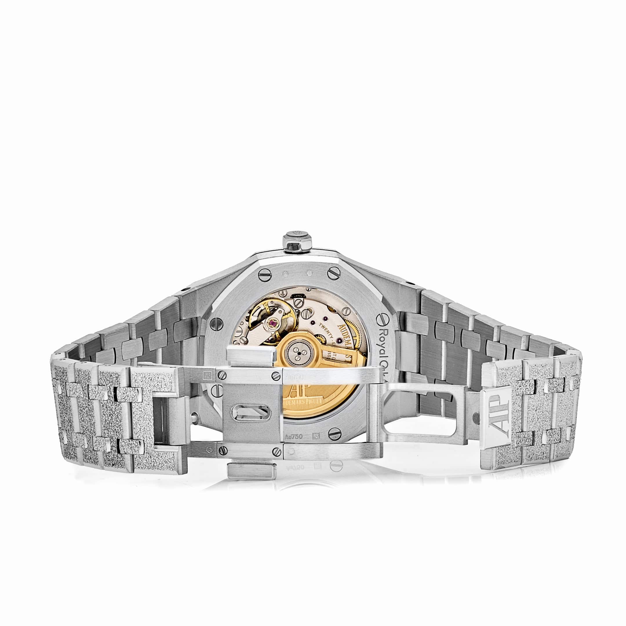Audemars Piguet Royal Oak 77450BC.GG.1361BC.01 Frosted White Gold Crystal Sand Dial (2025) - Image 5