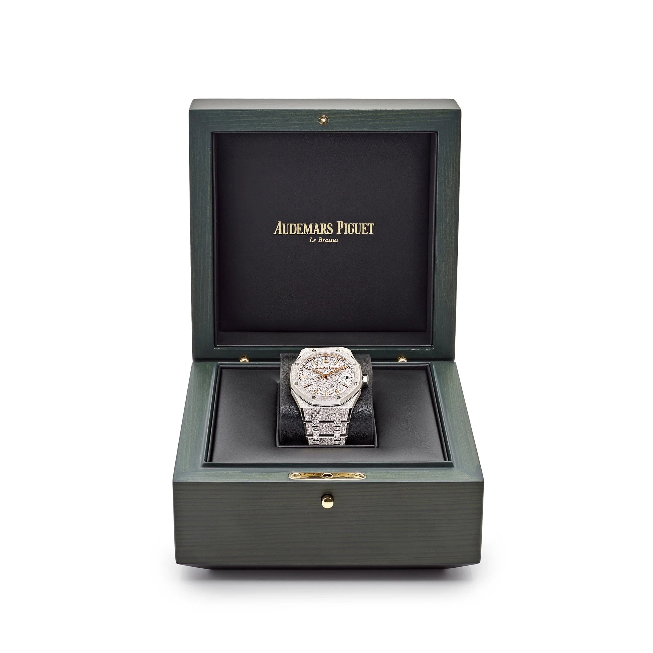 Audemars Piguet Royal Oak 77450BC.GG.1361BC.01 Frosted White Gold Crystal Sand Dial (2025) - Image 6