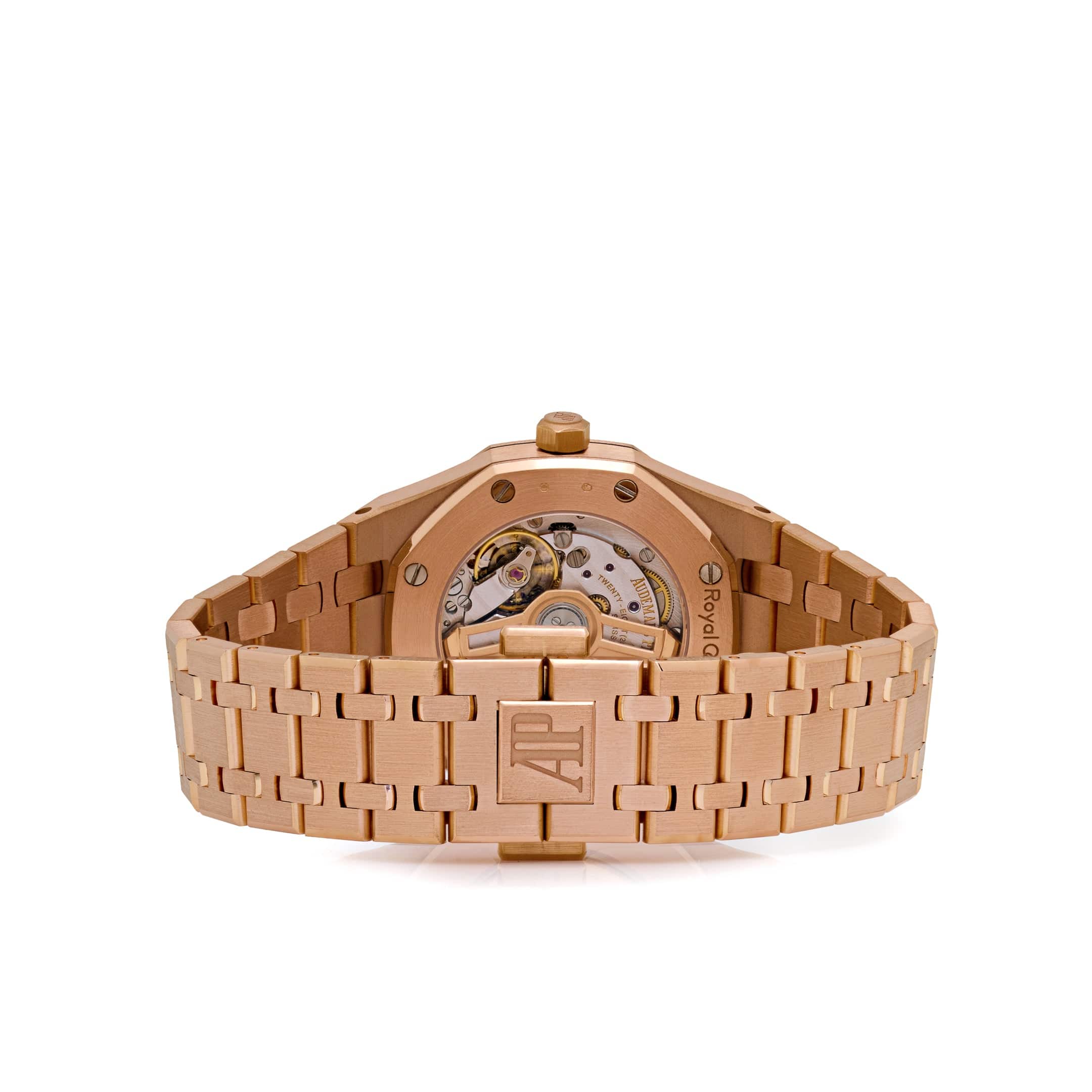 Audemars Piguet Royal Oak 77451OR.ZZ.1361OR.03 'Ladies' Rose Gold Silver Dial Diamond Bezel - Image 6