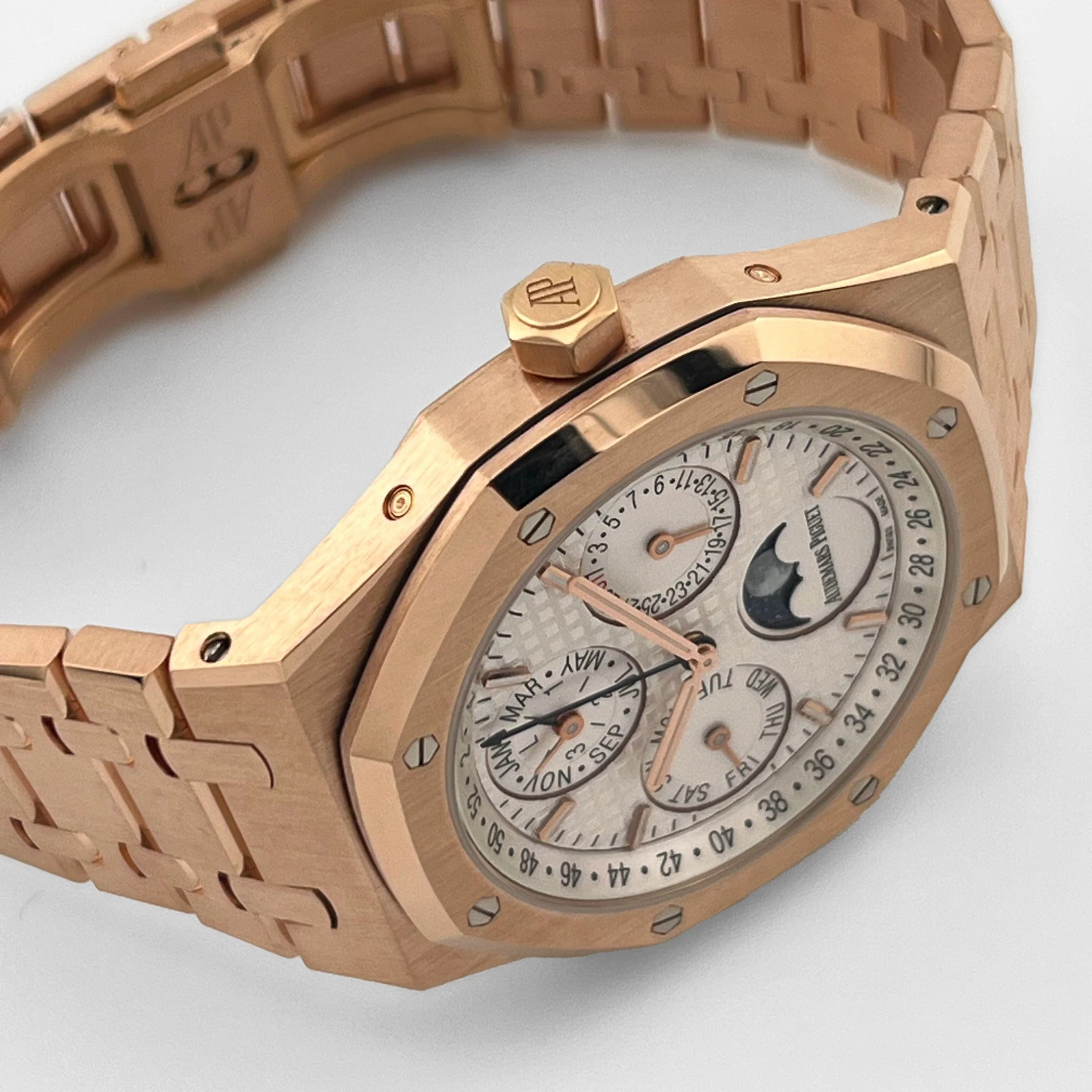 Audemars Piguet Royal Oak Perpetual Calendar 26574OR.OO.1220OR.01 Rose Gold Silver Dial (2021) - Image 3