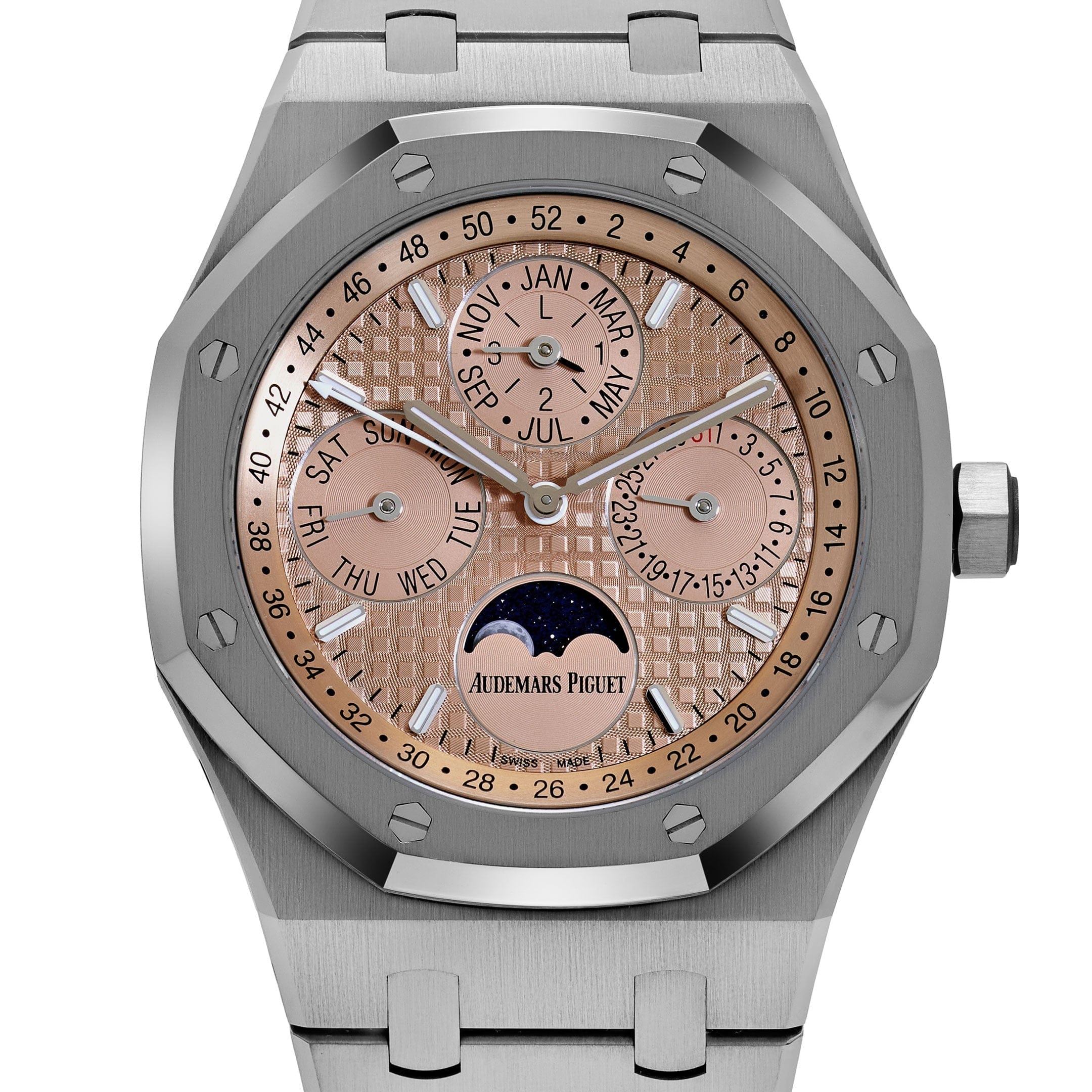 Audemars Piguet Royal Oak Perpetual Calendar 26615TI.OO.1220TI.01 Titanium Salmon Dial Limited Edition of 300 - Image 4