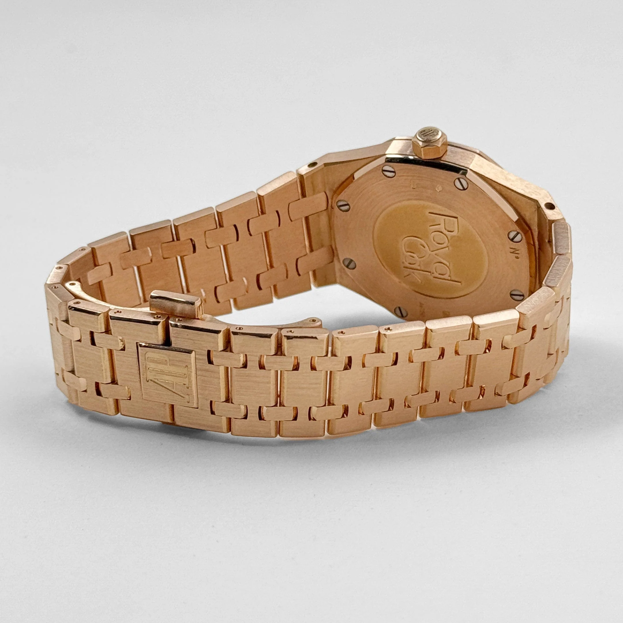 Audemars Piguet Royal Oak Quartz 67651OR.ZZ.1261OR.01 'Ladies' Rose Gold White Dial Diamond Bezel Quartz - Image 8