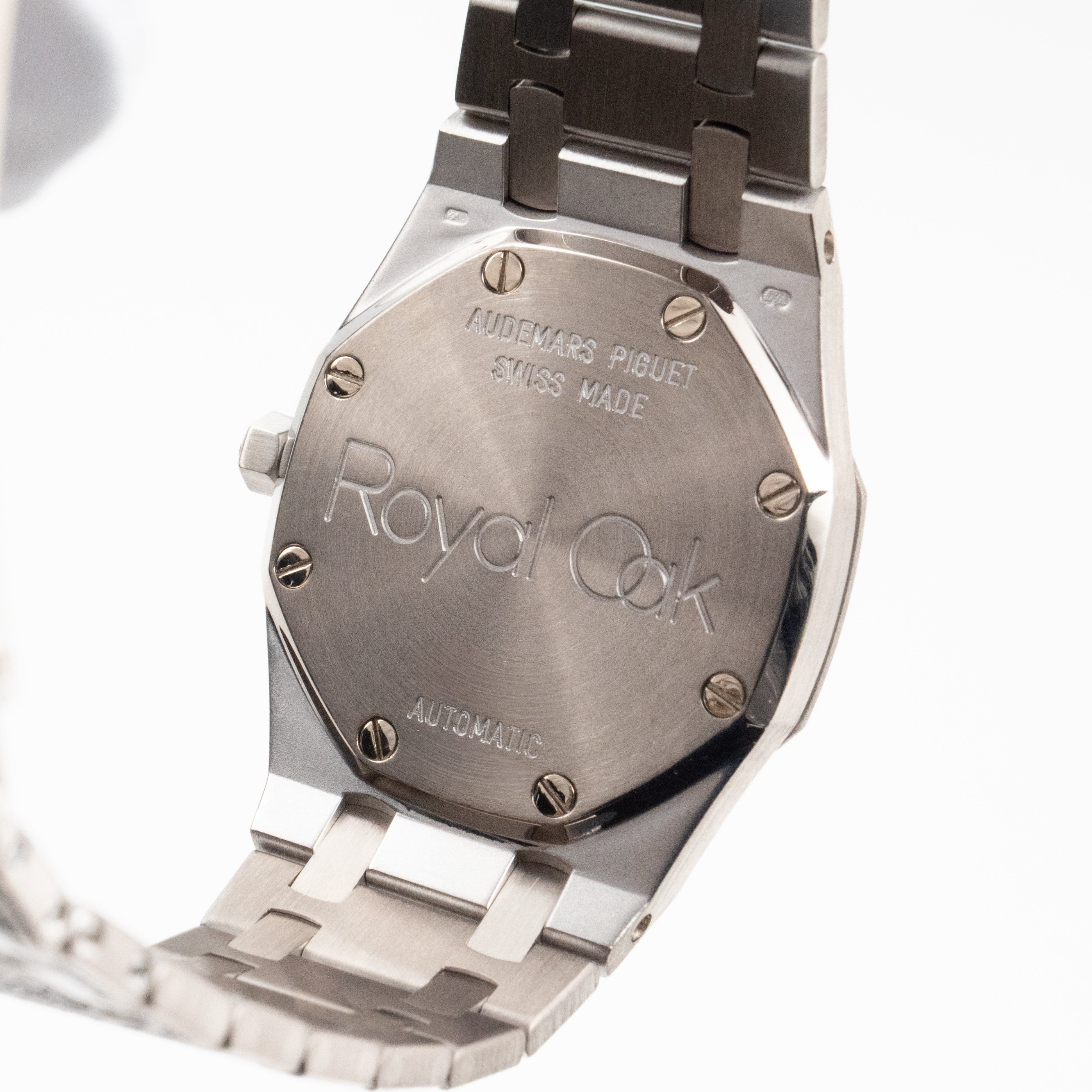 Audemars Piguet Royal Oak 14587BC 'Ladies' White Gold Diamond Emerald Set Dial Quartz (1995) - Image 12