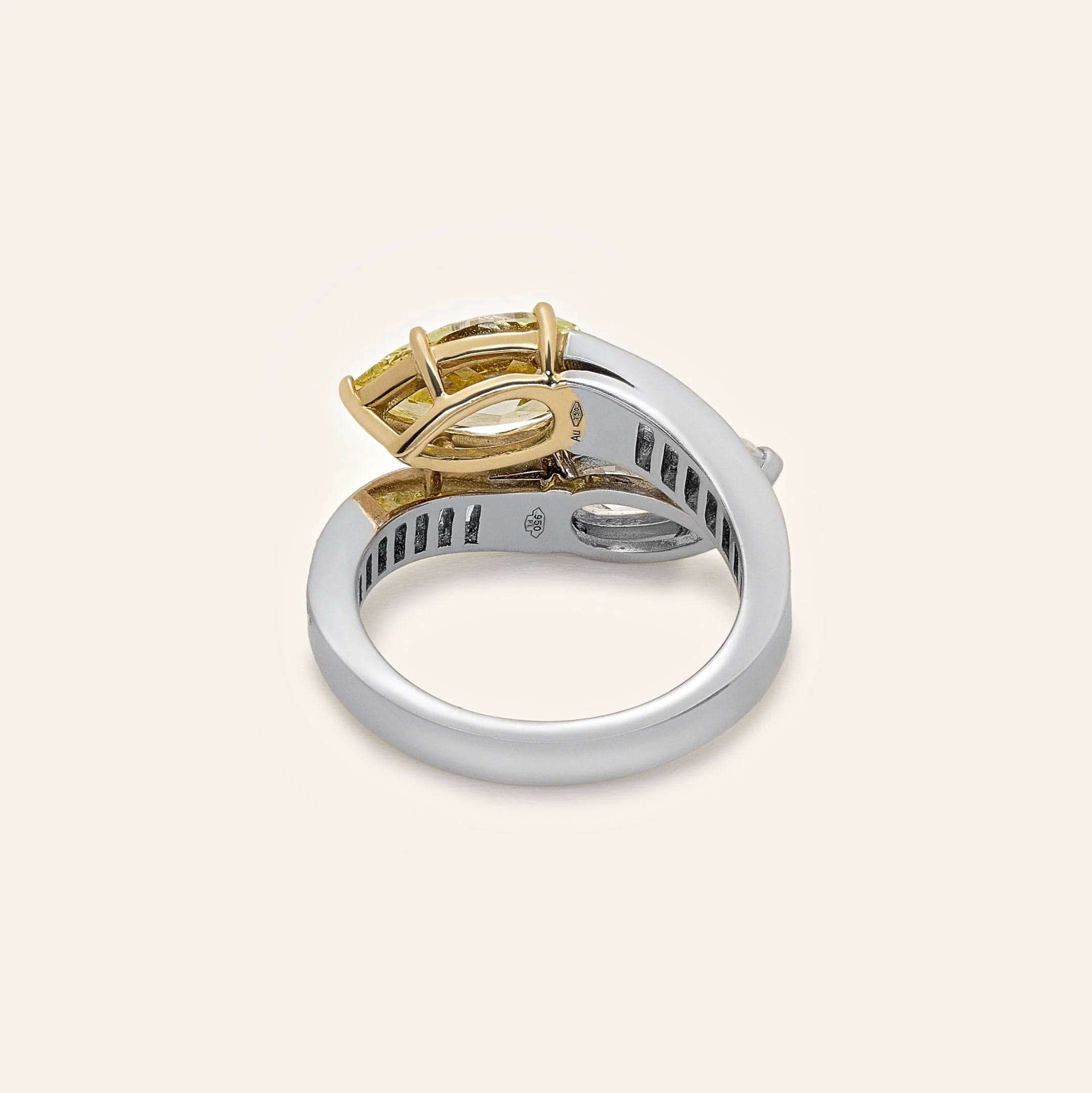 BVLGARI Fancy Intense Yellow Pear-Shaped Bulgari Ring - Image 3
