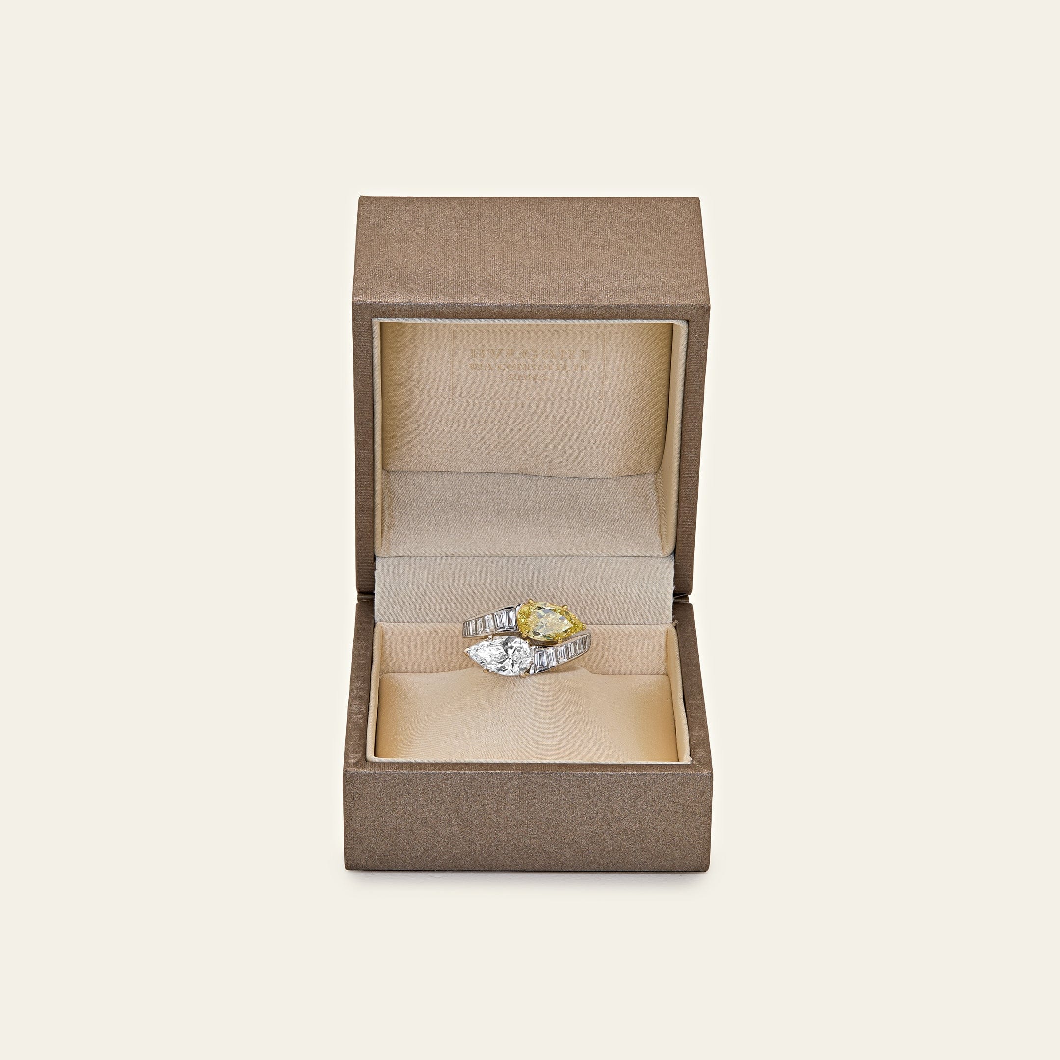 BVLGARI Fancy Intense Yellow Pear-Shaped Bulgari Ring - Image 4