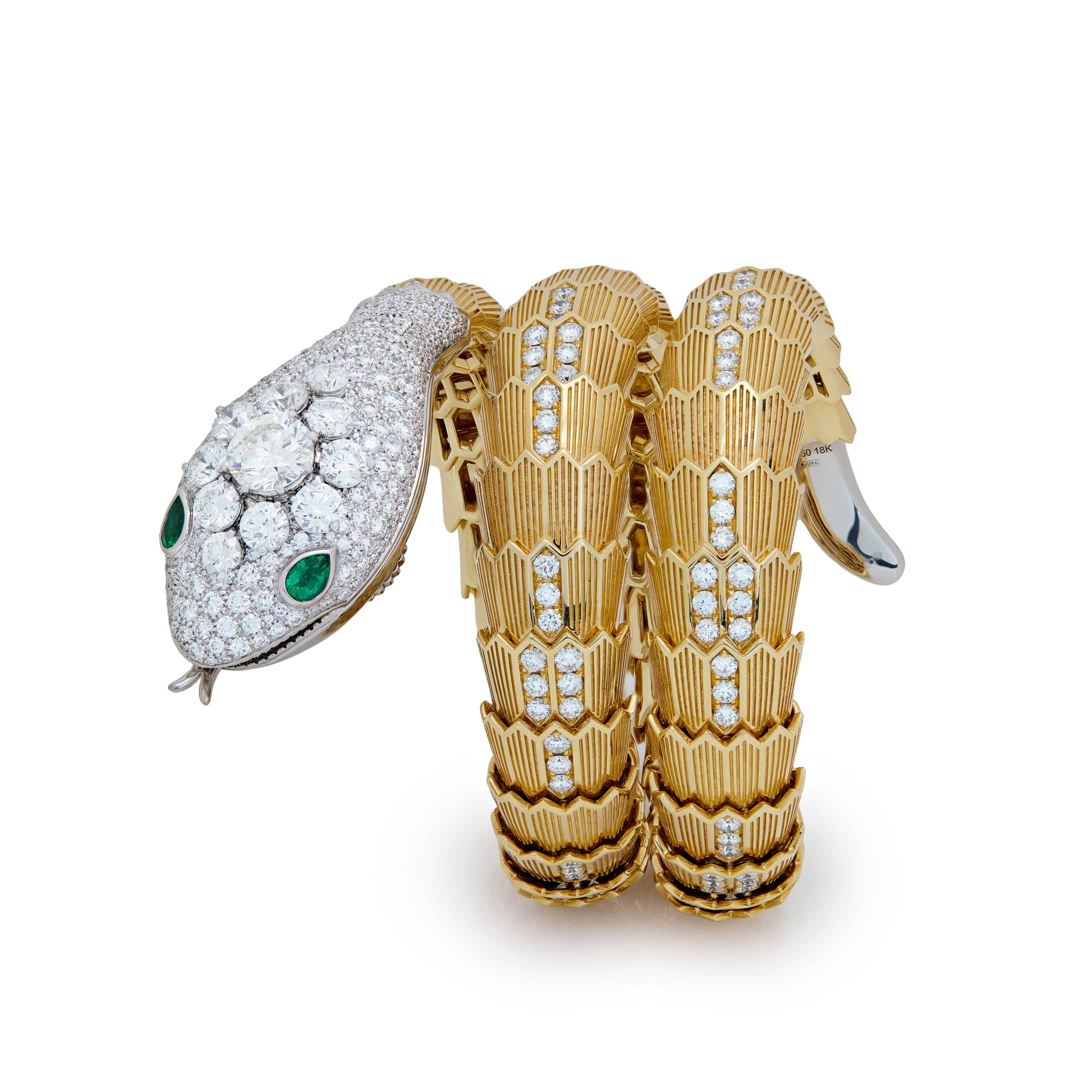 BVLGARI Serpenti 103561 Misteriosi High Jewellery Secret Watch White Gold Yellow Gold Diamonds Emeralds (2024) - Image 3
