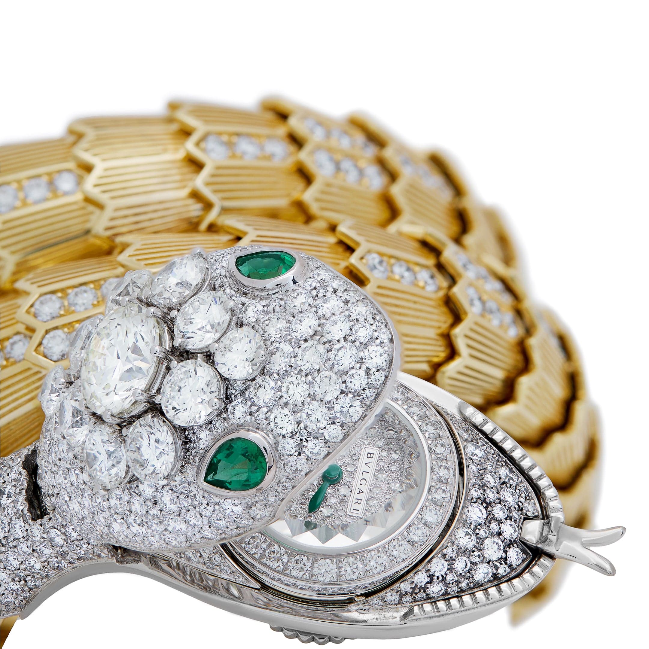 BVLGARI Serpenti 103561 Misteriosi High Jewellery Secret Watch White Gold Yellow Gold Diamonds Emeralds (2024) - Image 6